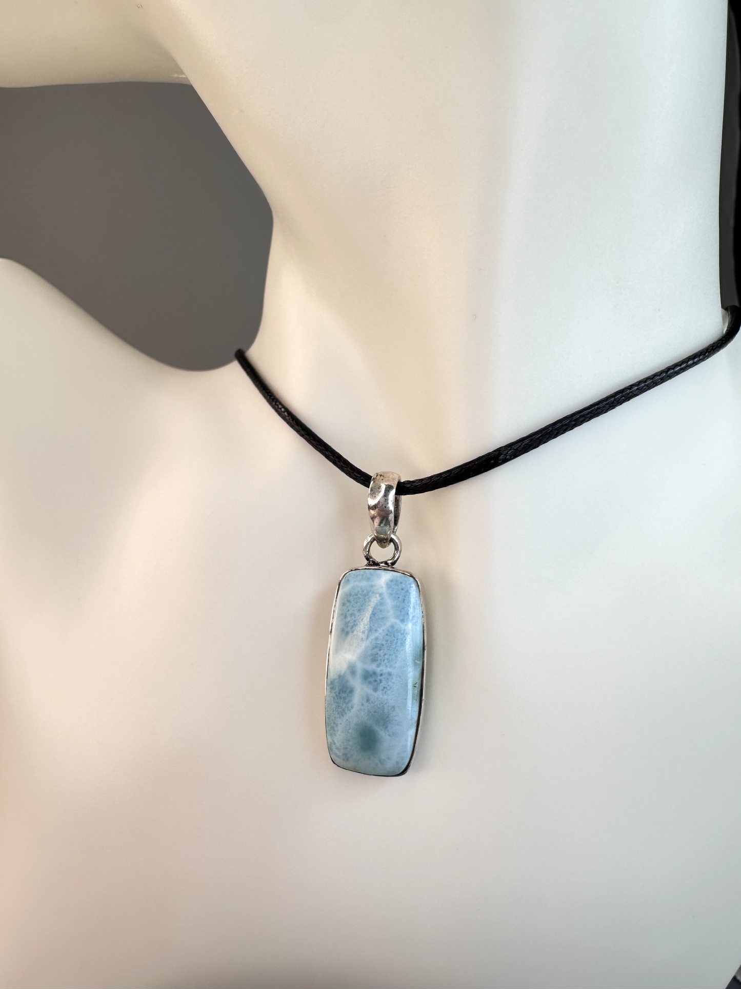 Larimar Rectangle Pendants | S925 *RARE*