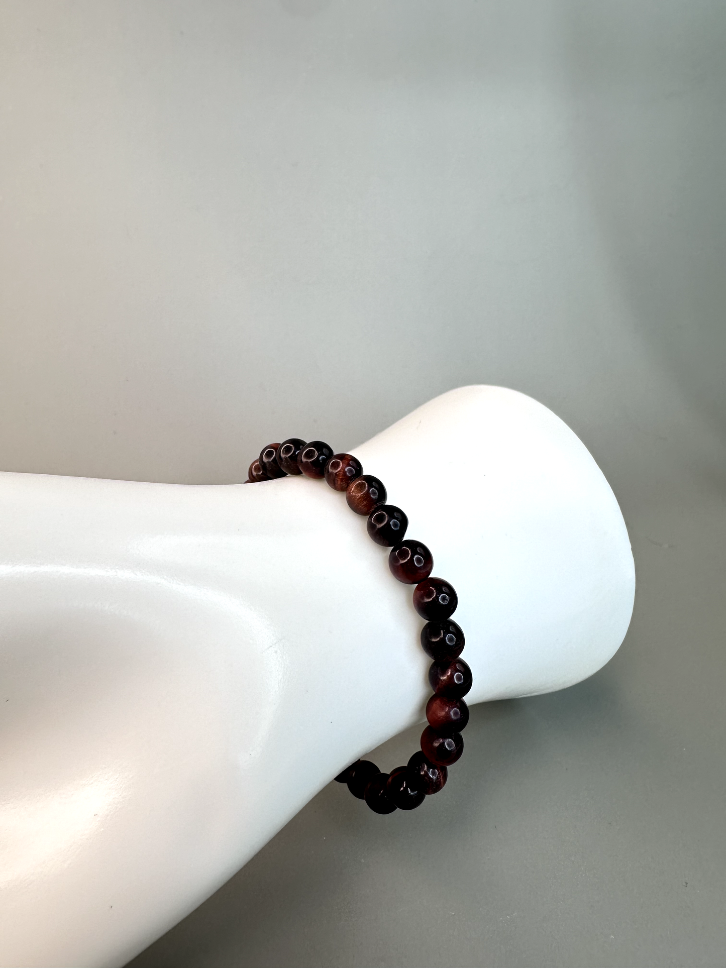 6mm Red Tigers Eye Bracelet