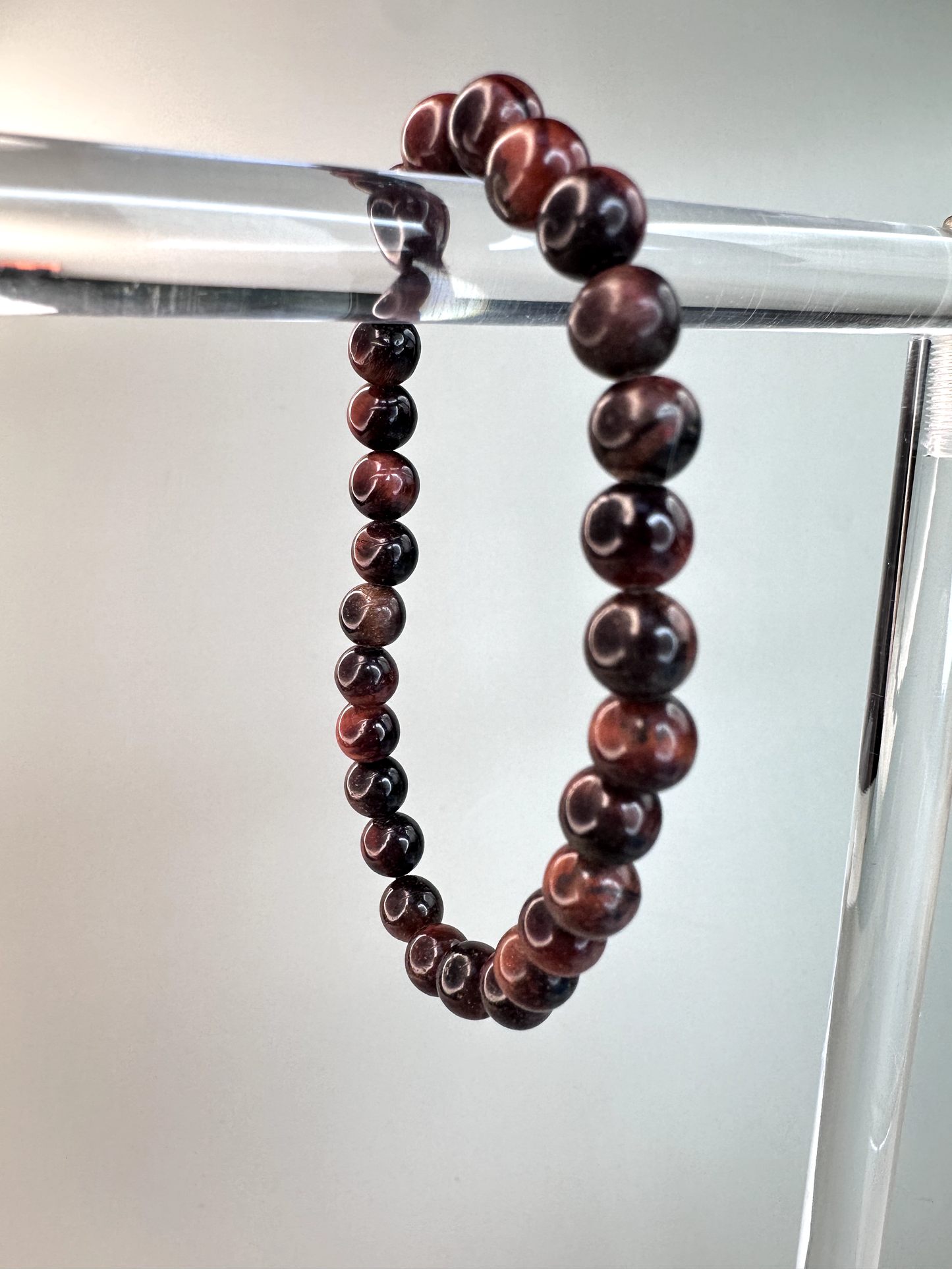6mm Red Tigers Eye Bracelet