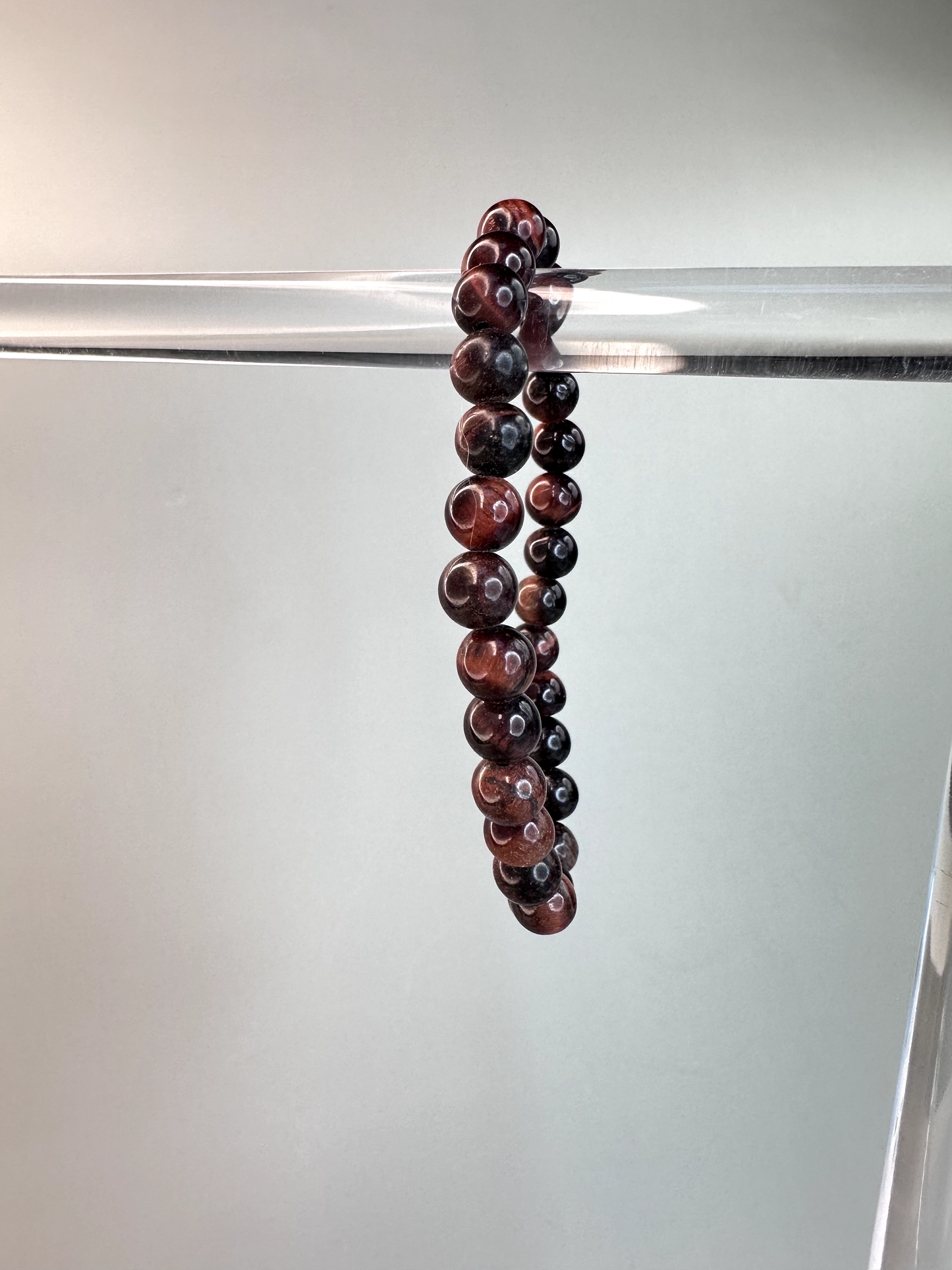 6mm Red Tigers Eye Bracelet