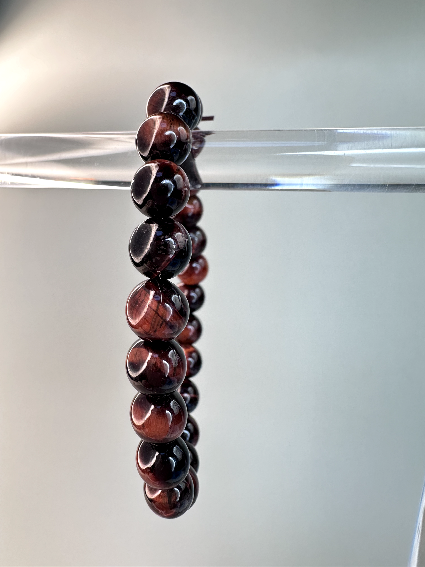 8mm Red Tigers Eye Bracelet