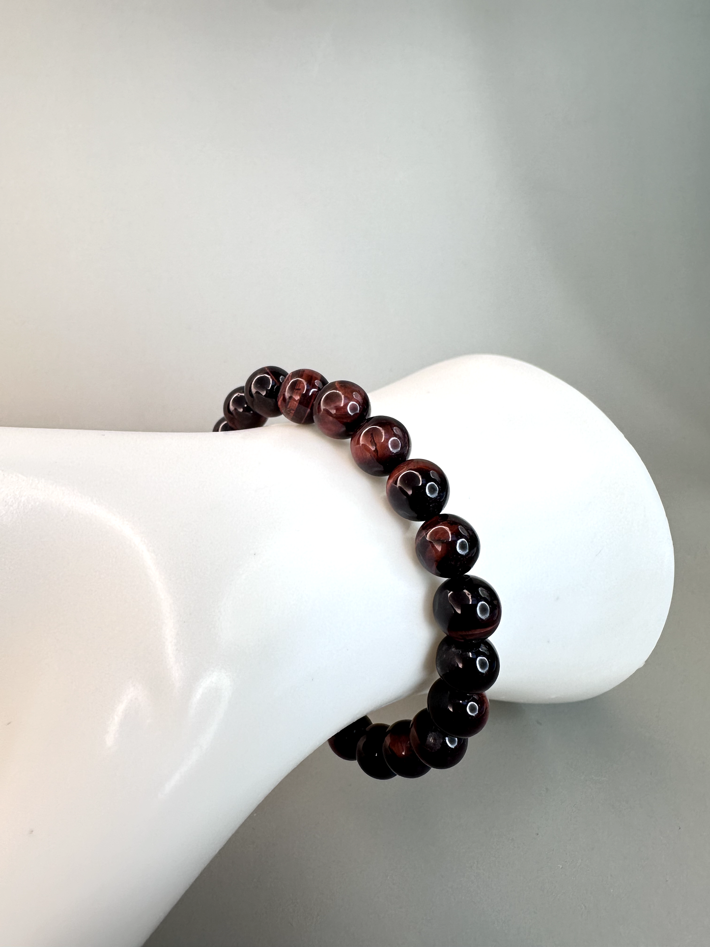 8mm Red Tigers Eye Bracelet