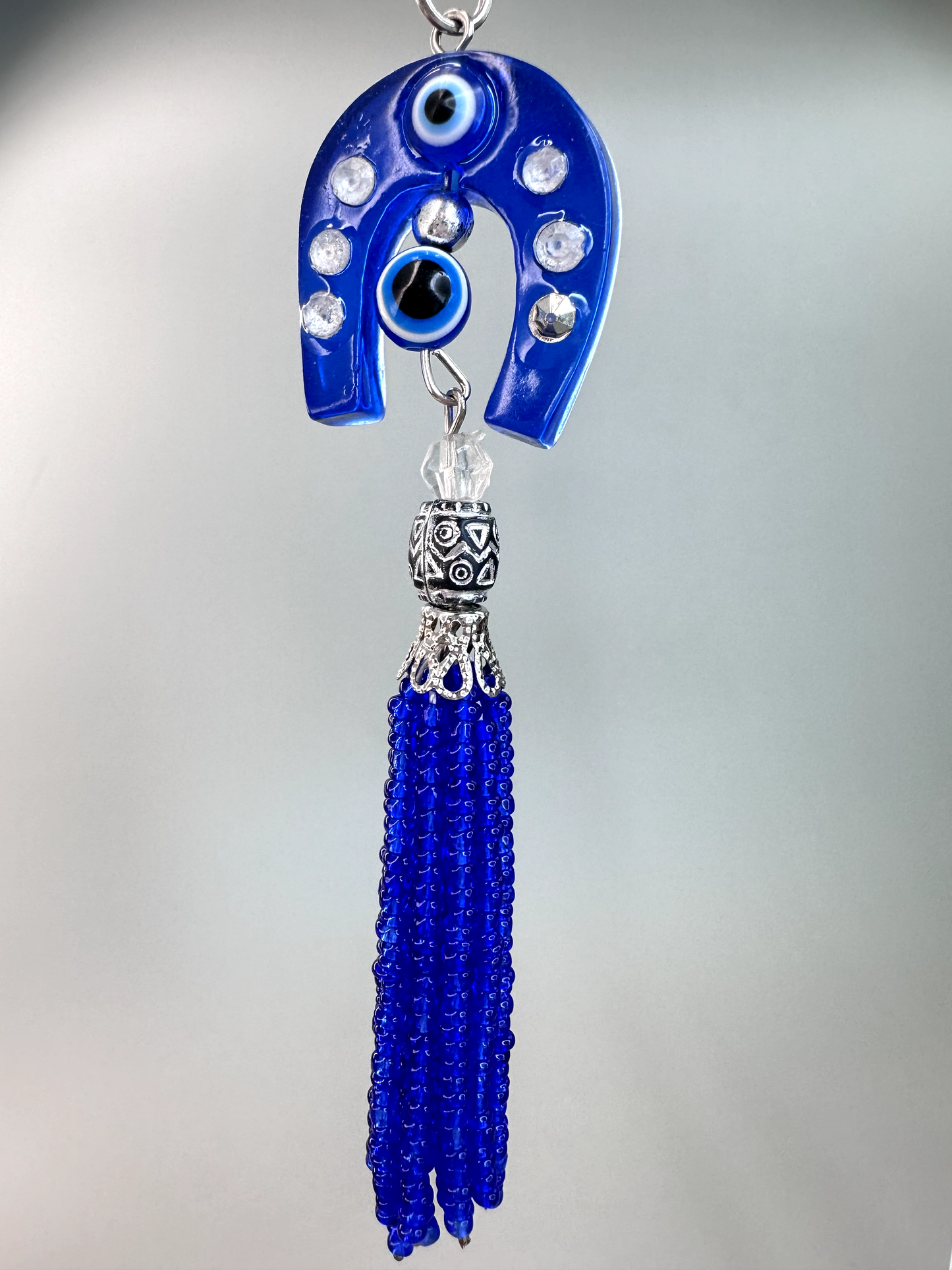Evil Eye Horseshoe Keychain