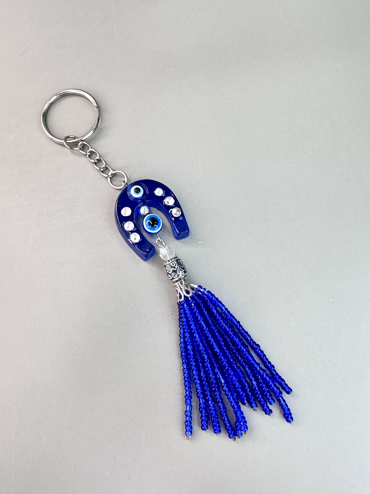 Evil Eye Horseshoe Keychain
