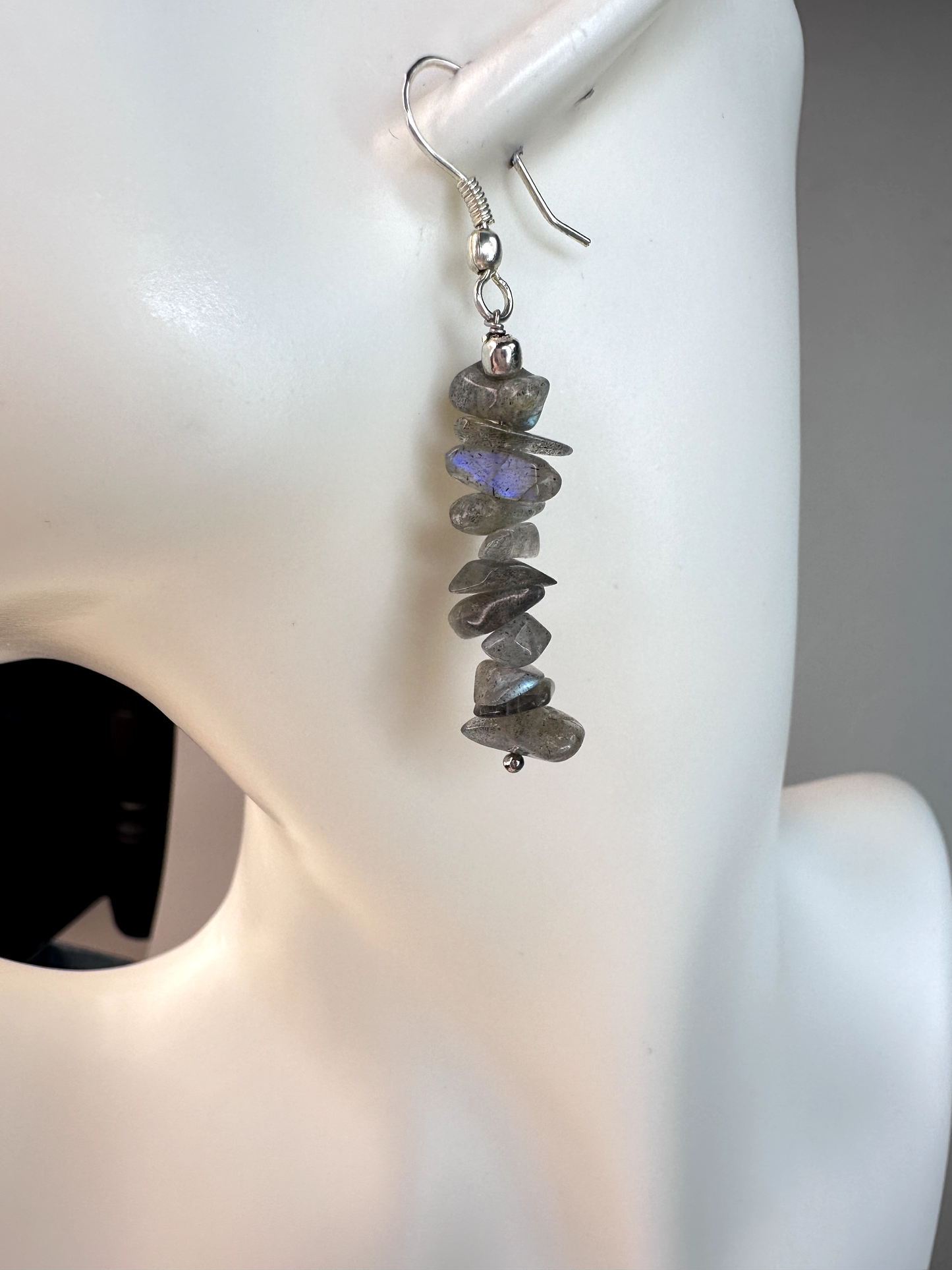 Labradorite Chip | Sterling Silver Earrings