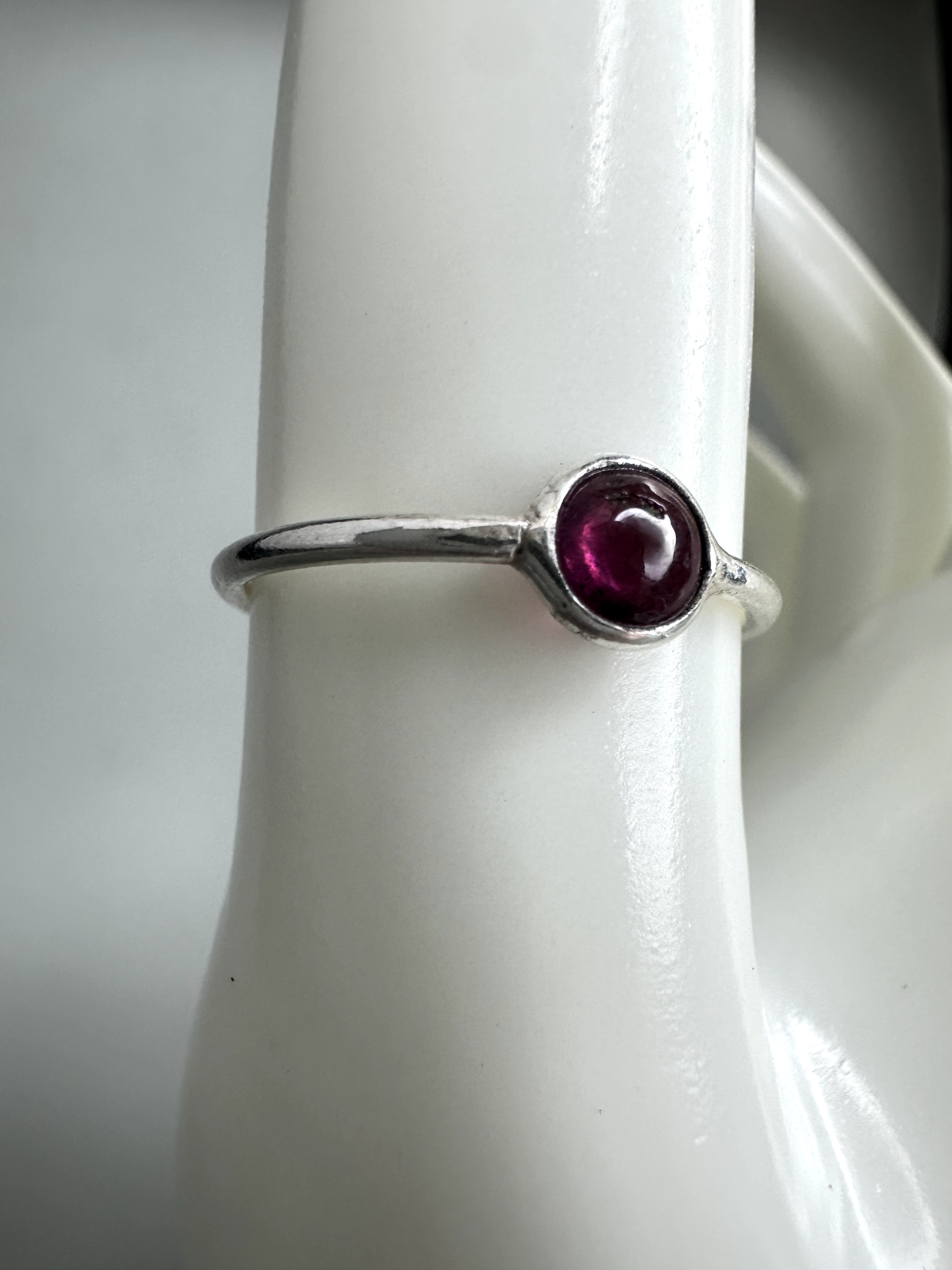 Pink Tourmaline S925 Ring | Size 8