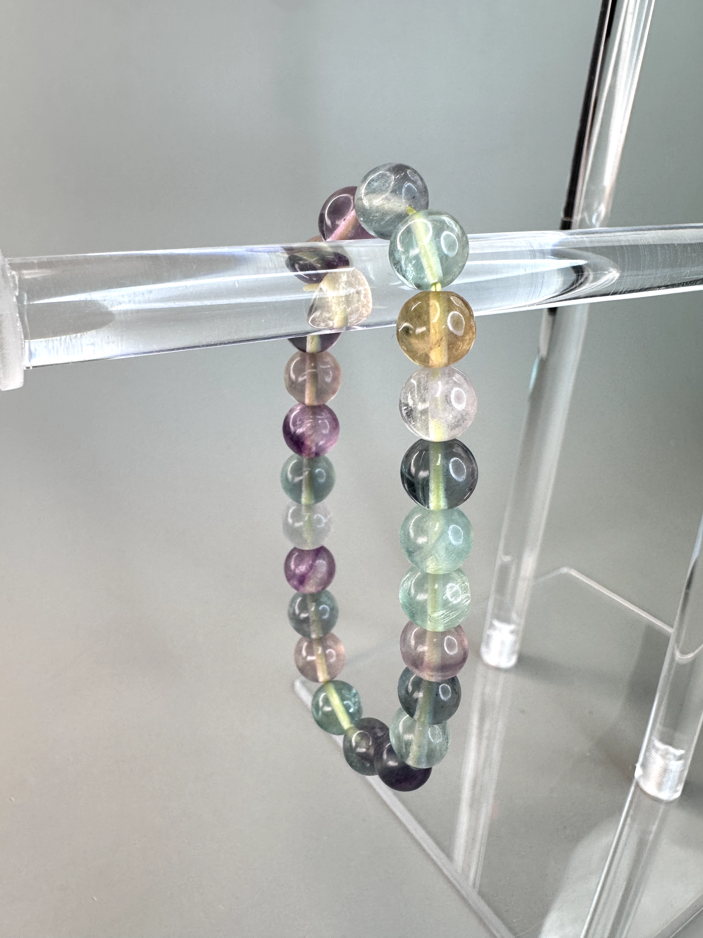 8mm Rainbow Fluorite Bracelet (High Quality)