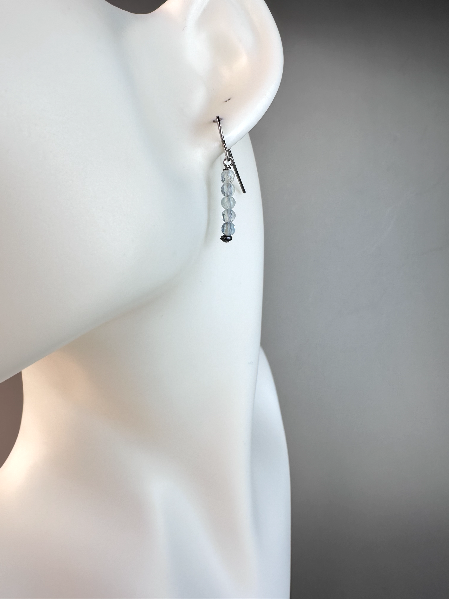Fluorite Faceted Micro Bead | Sterling Silver Earrings