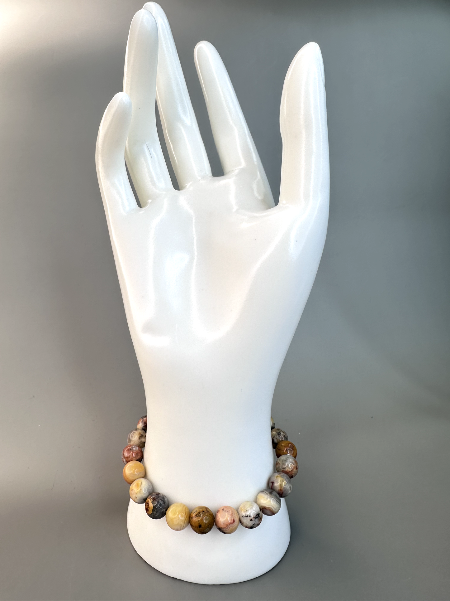8mm Crazy Lace Agate Bracelet
