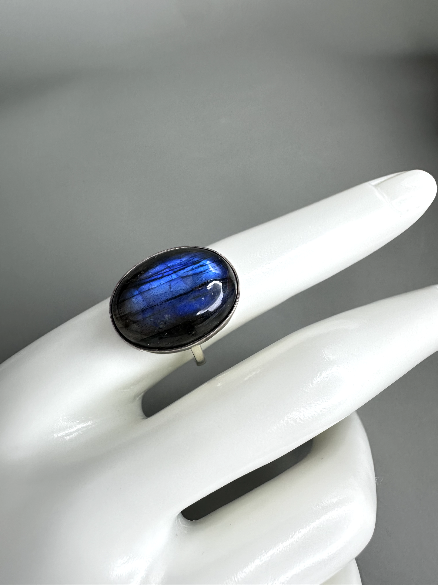 Labradorite Oval Ring 2 | S925 Size 8