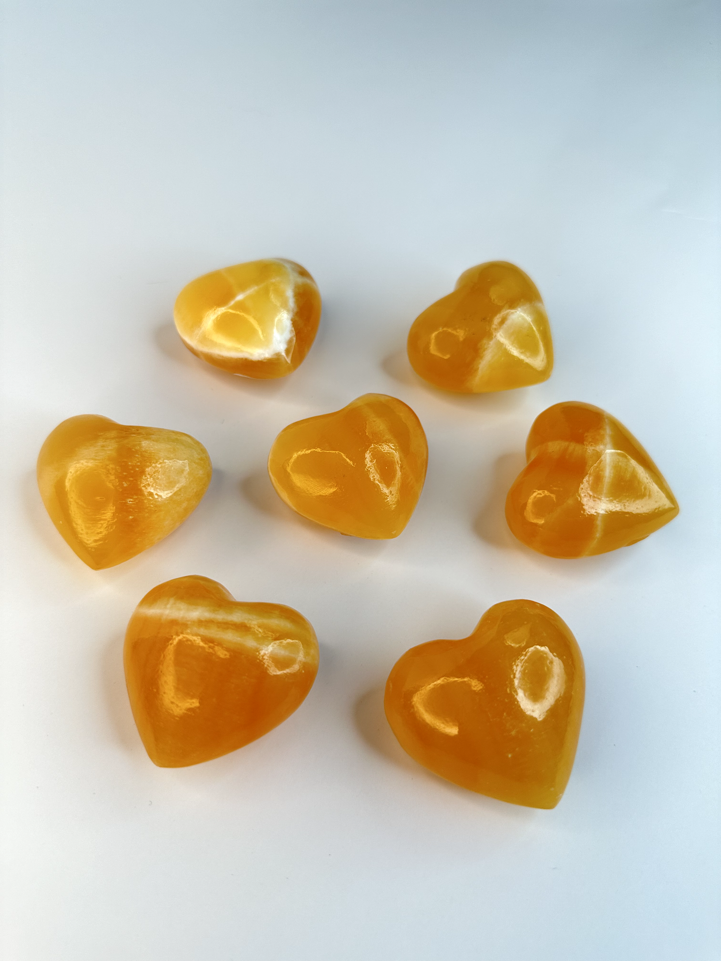 Orange Calcite Hearts