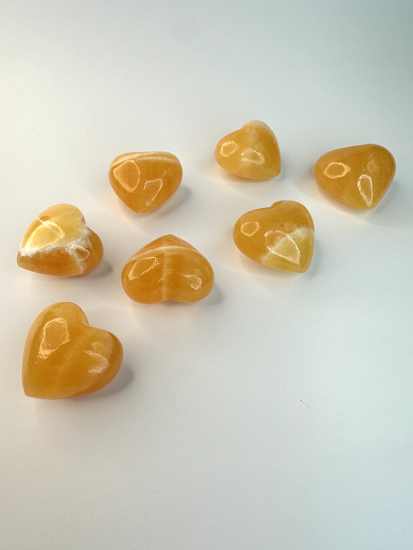 Orange Calcite Hearts