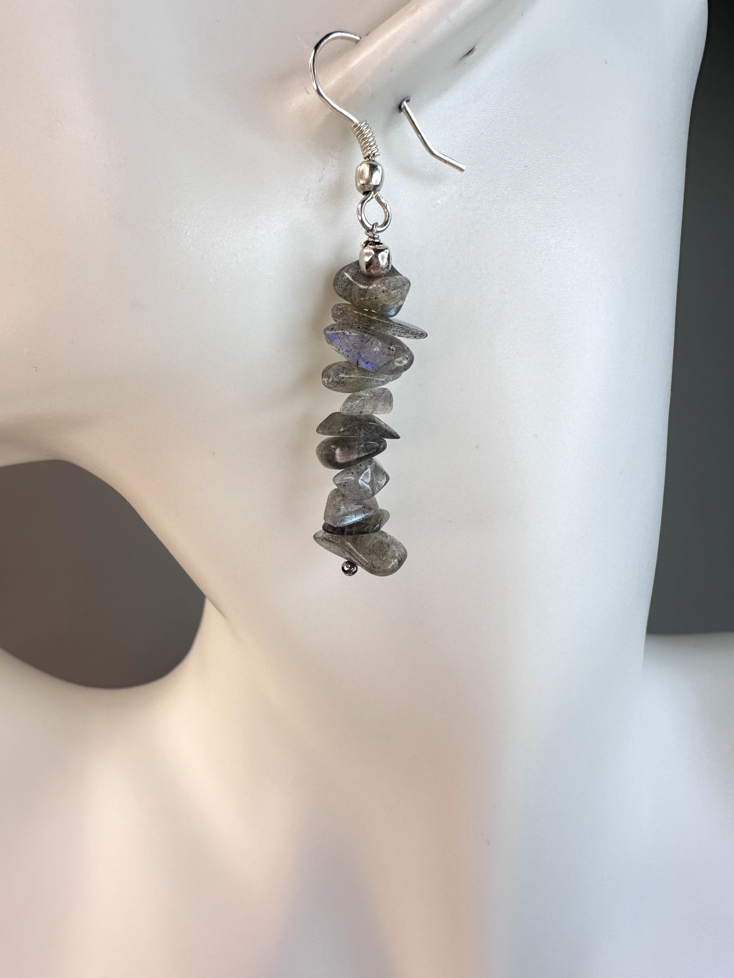 Labradorite Chip | Sterling Silver Earrings