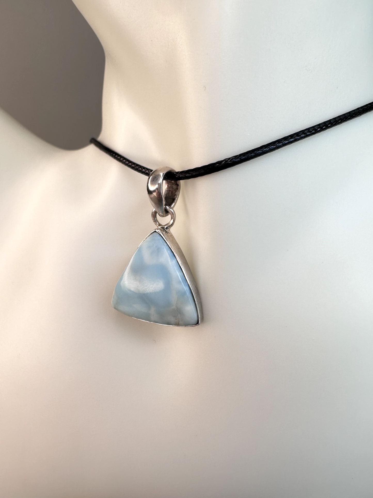 Larimar Triangle Pendant | S925 *RARE*