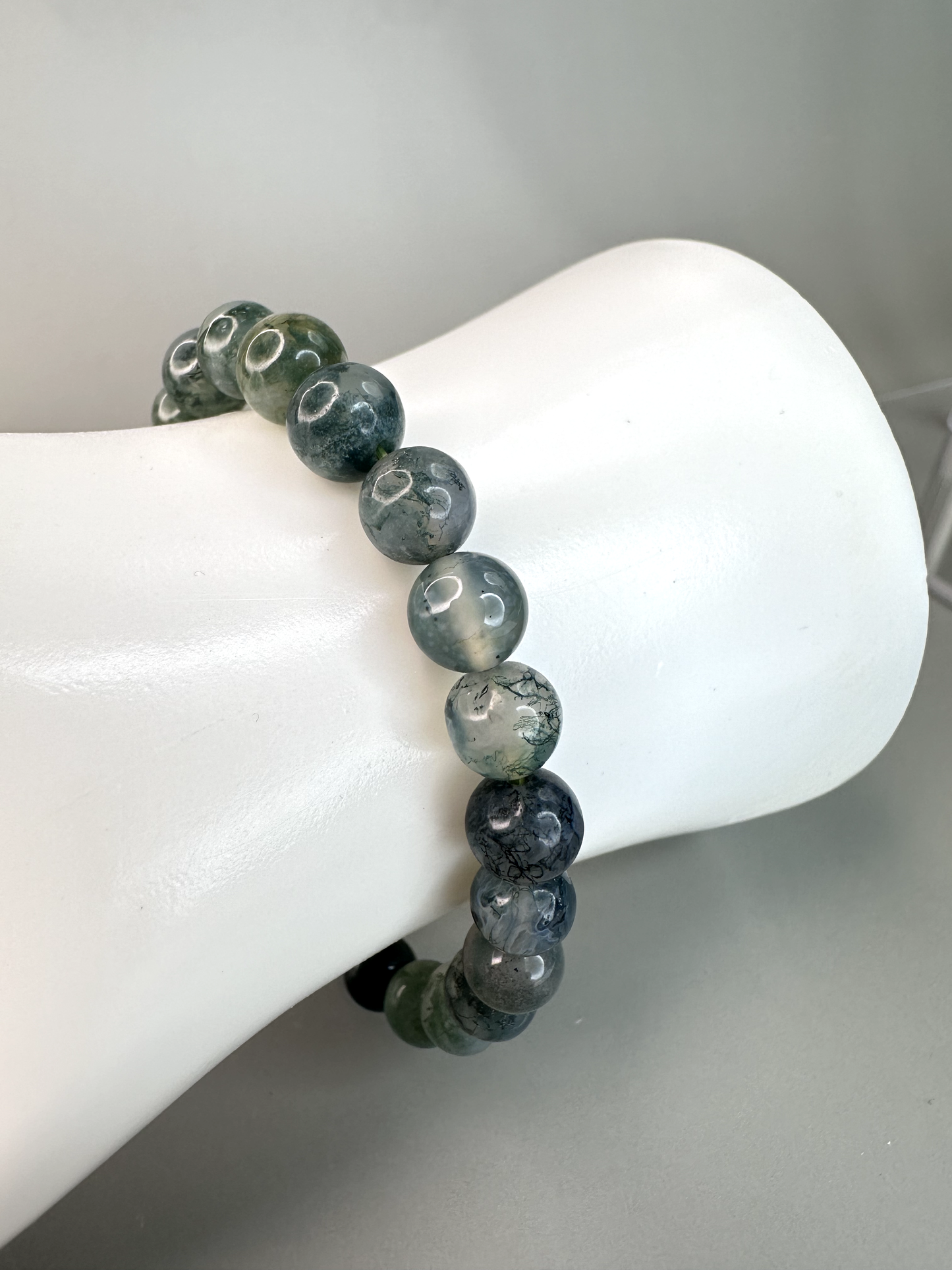8mm Moss Agate Bracelet