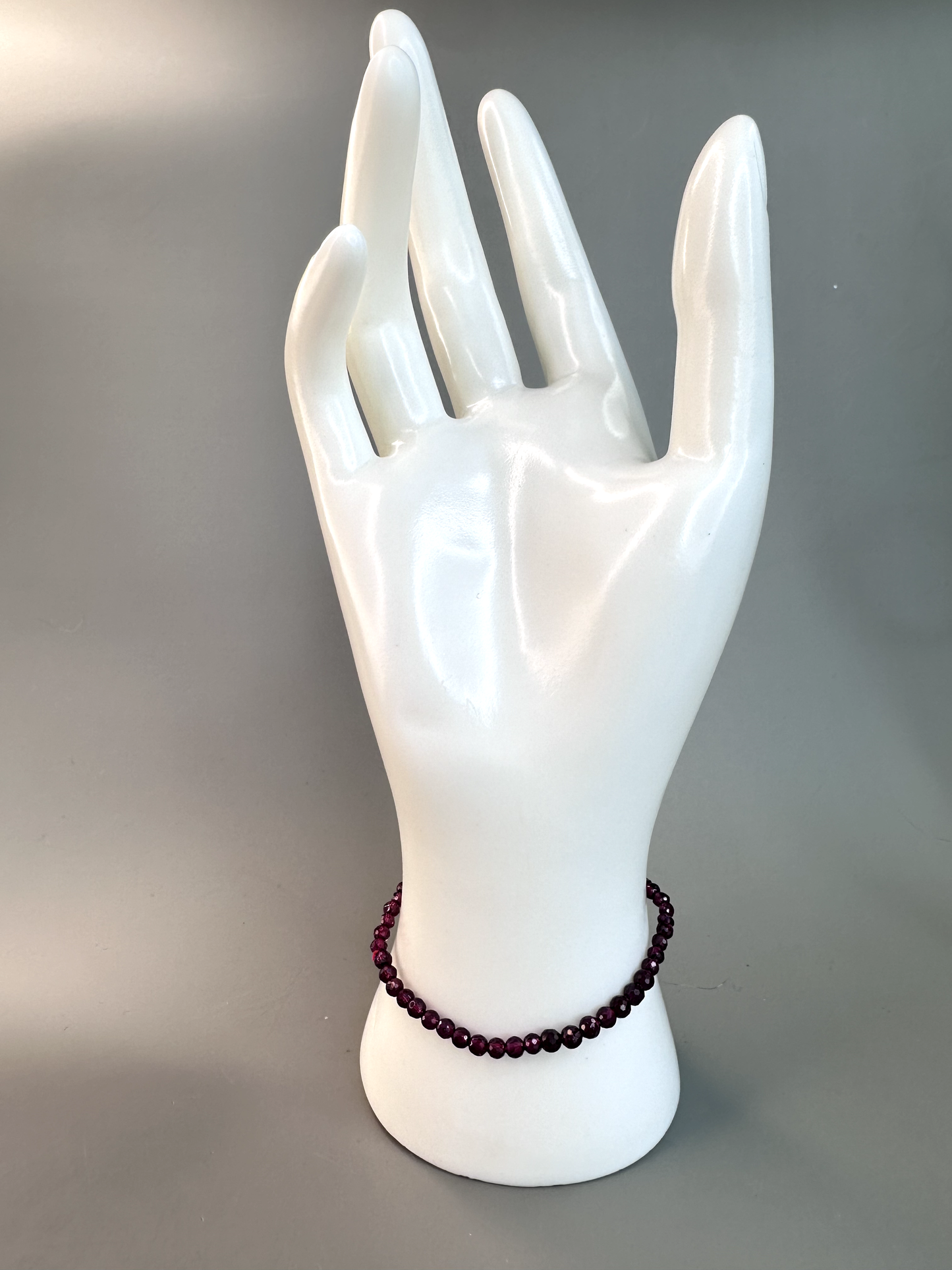 5mm Faceted Garnet Bracelet | Dainty