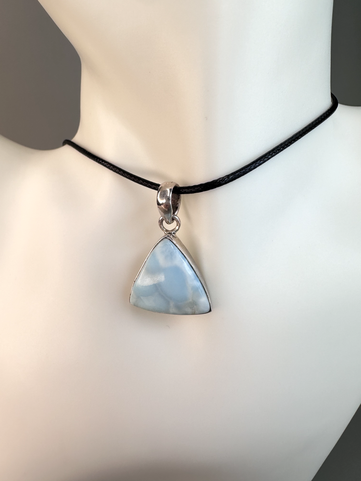 Larimar Triangle Pendant | S925 *RARE*