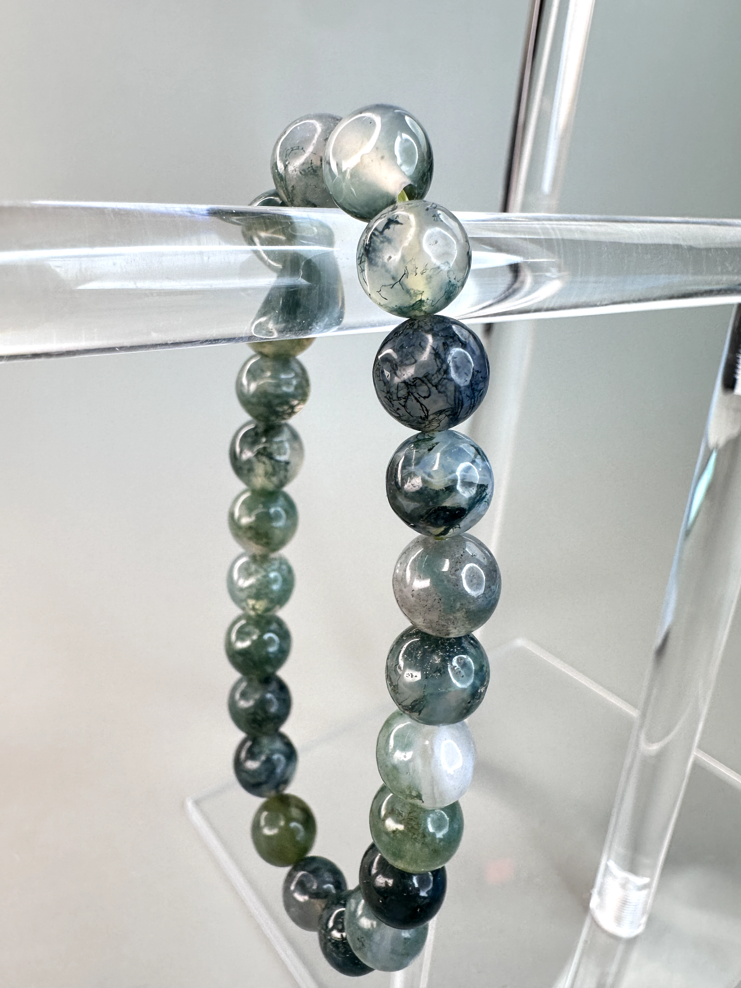 8mm Moss Agate Bracelet