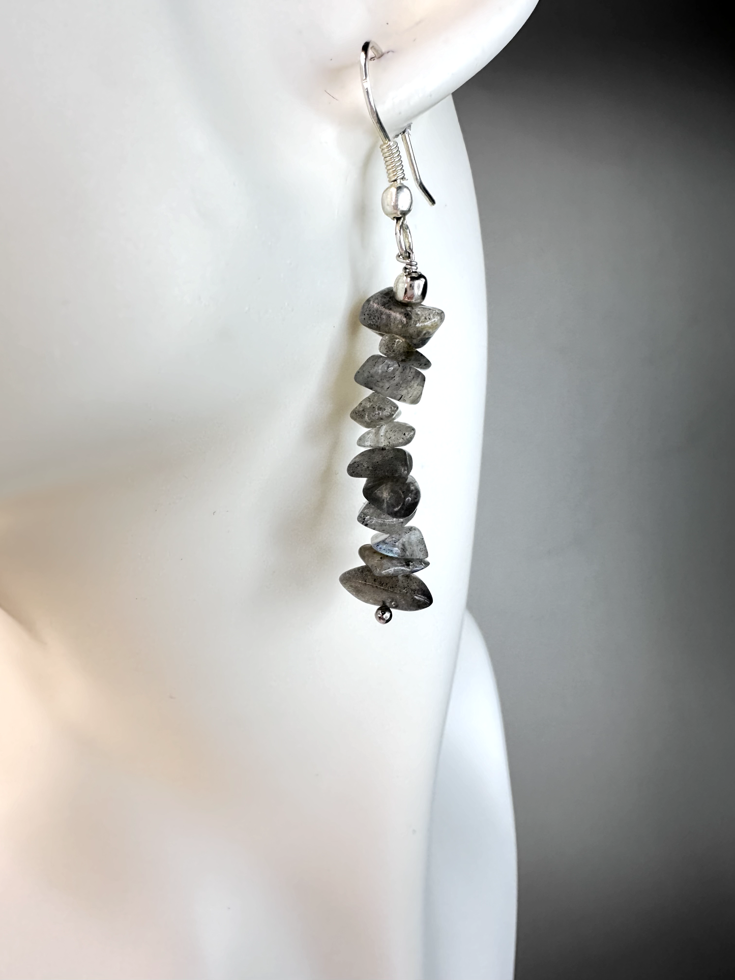 Labradorite Chip | Sterling Silver Earrings
