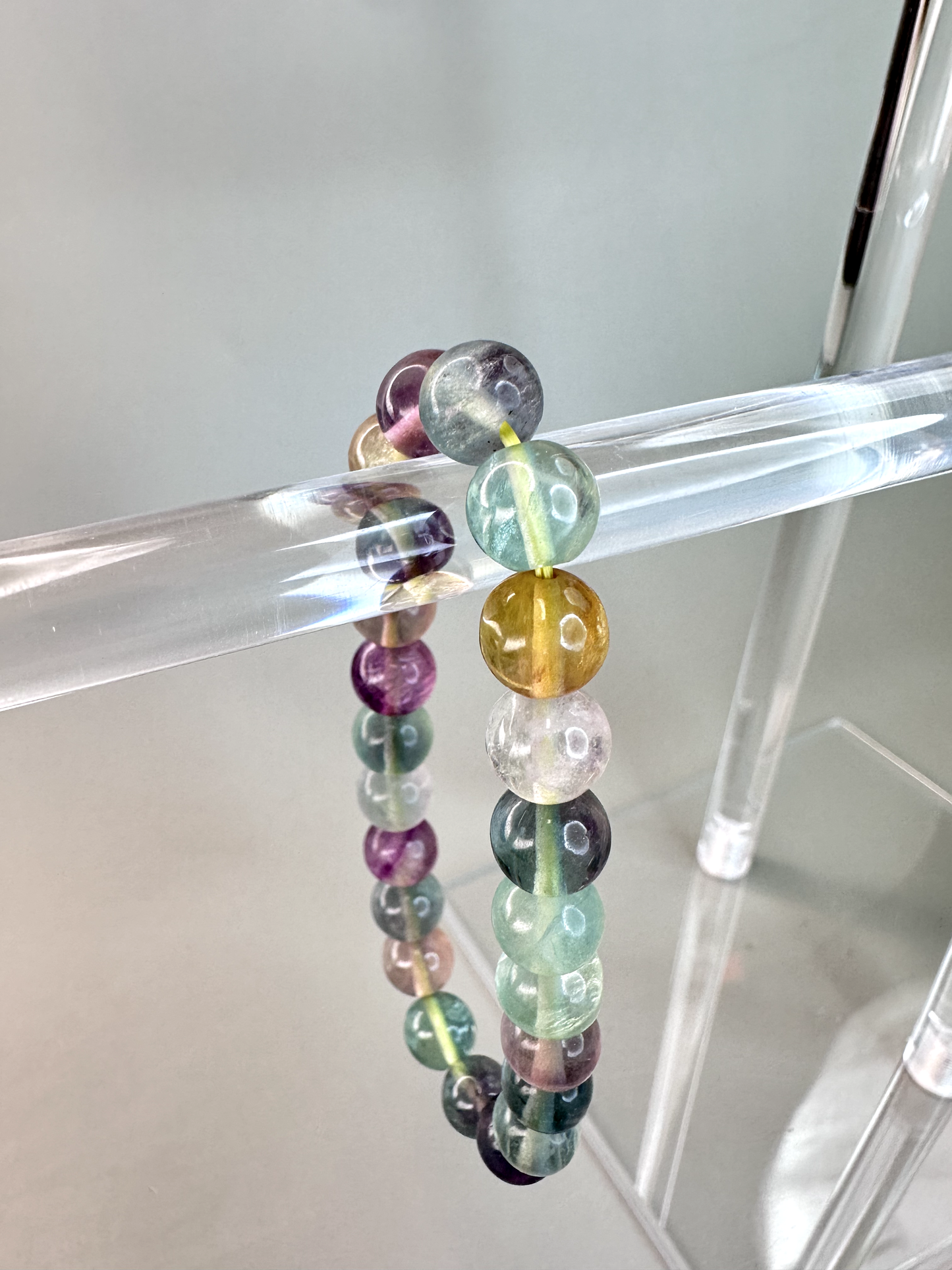 8mm Rainbow Fluorite Bracelet (High Quality)