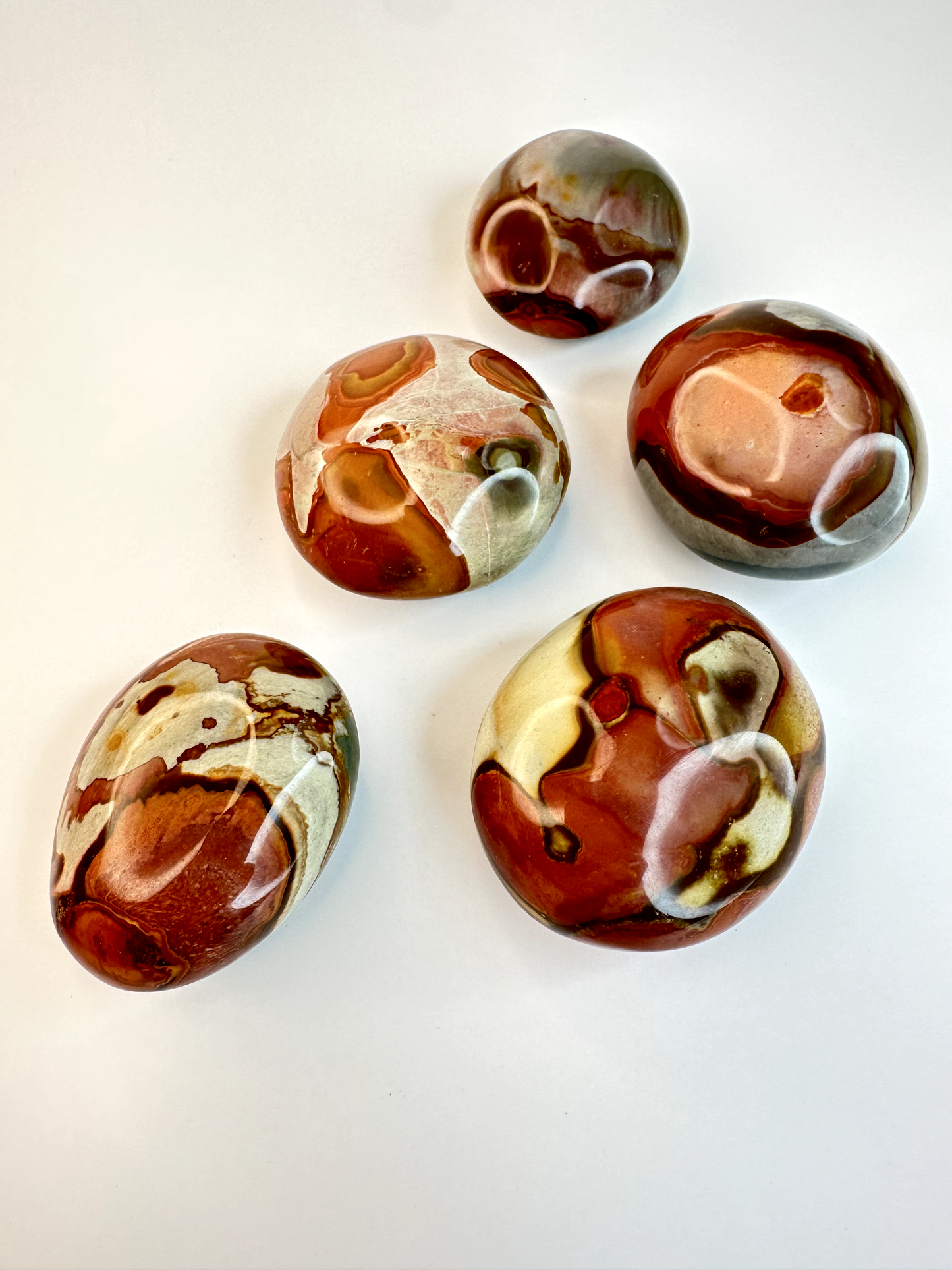 Polychrome Jasper Palm Stones