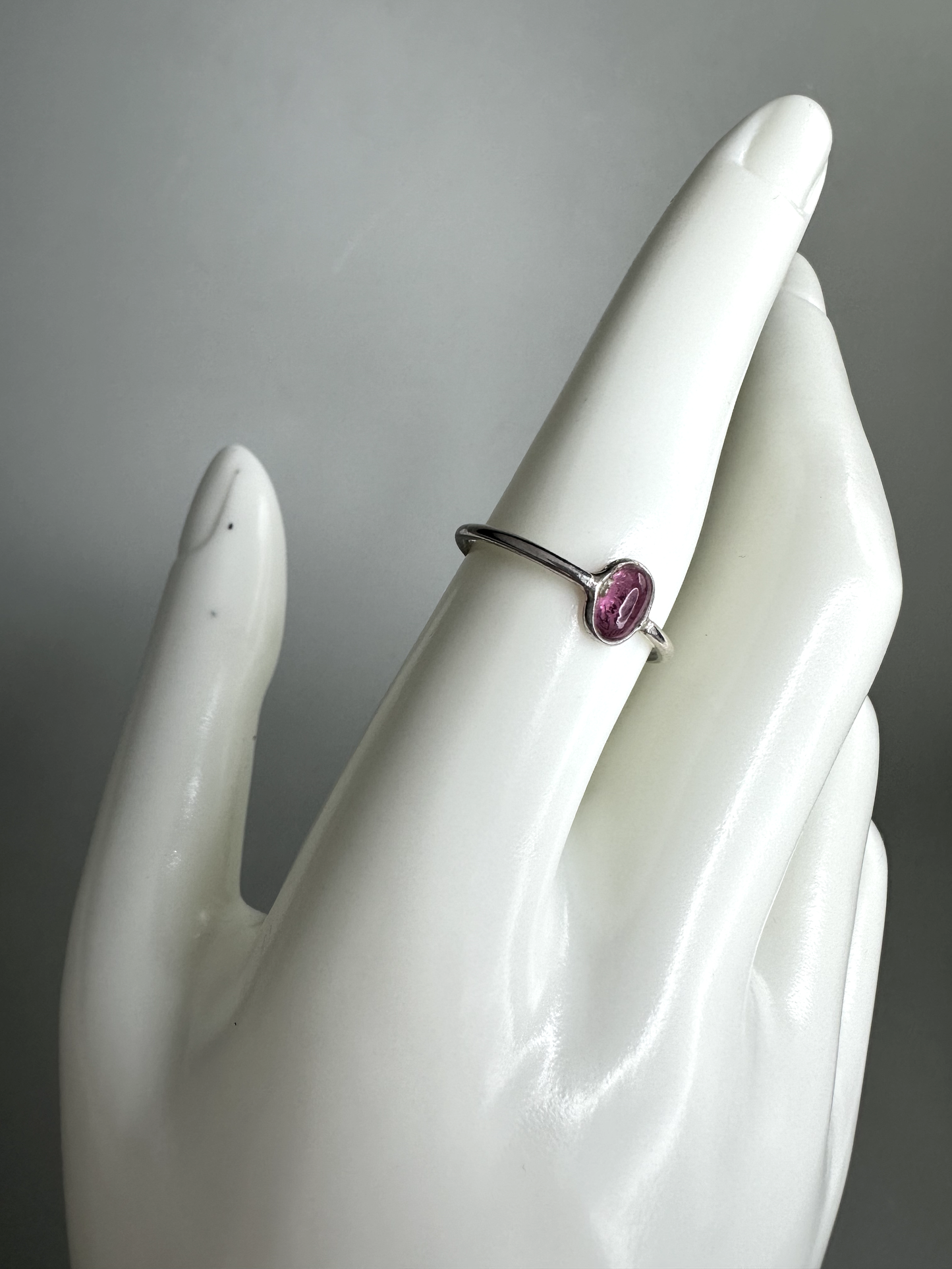 Simple Pink Tourmaline Ring | S925 Size 7.5