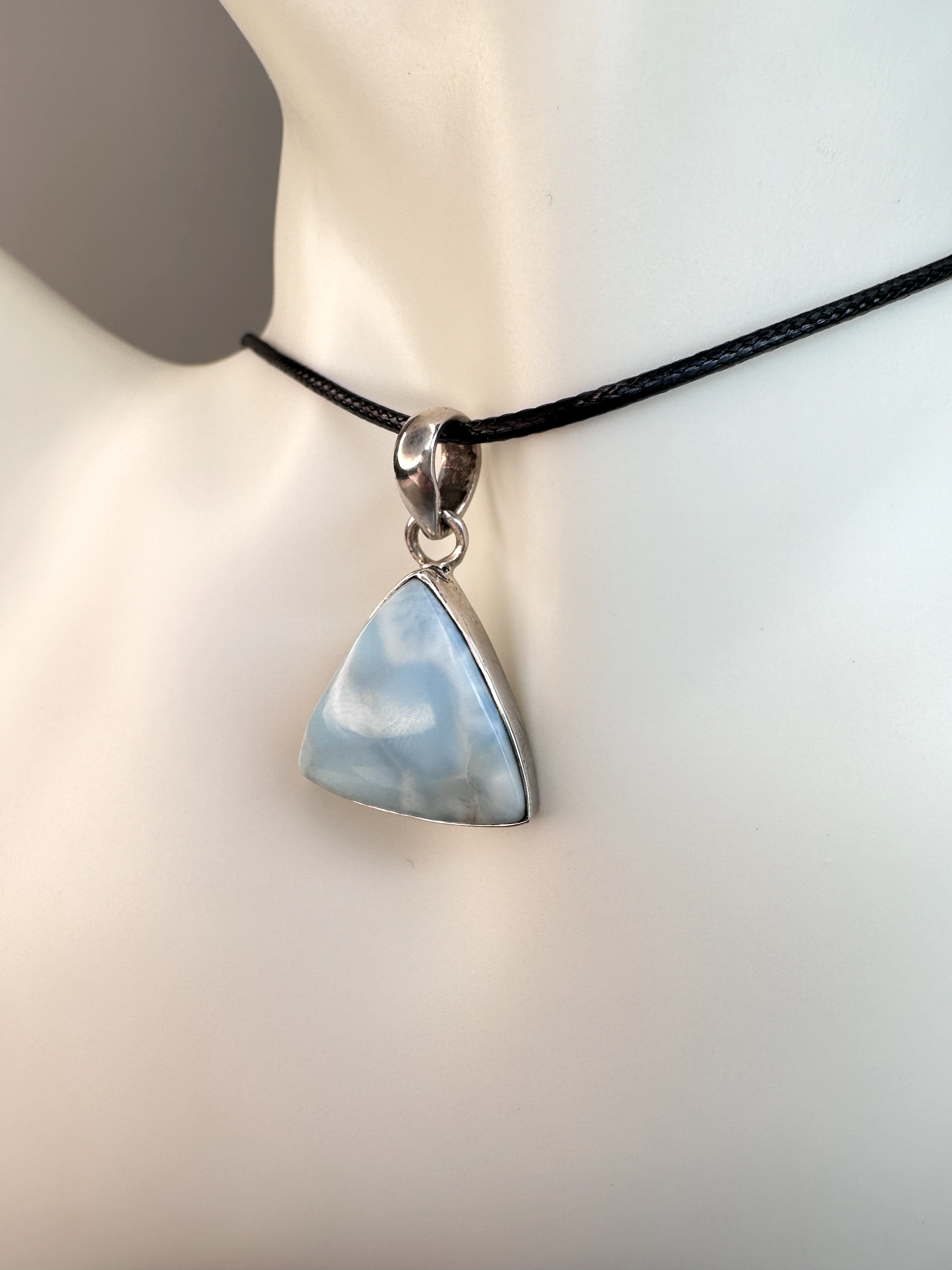 Larimar Triangle Pendant | S925 *RARE*