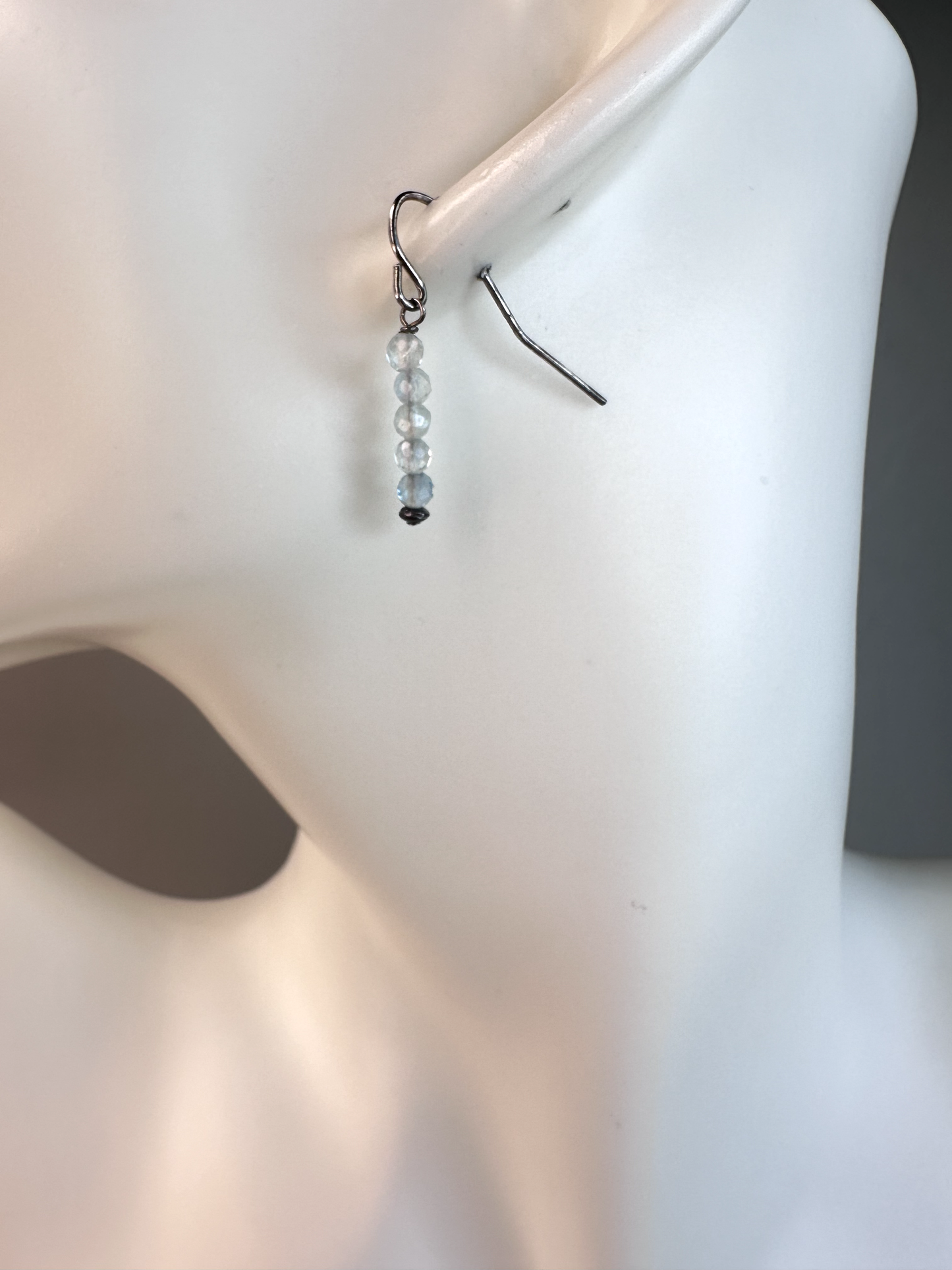 Fluorite Faceted Micro Bead | Sterling Silver Earrings