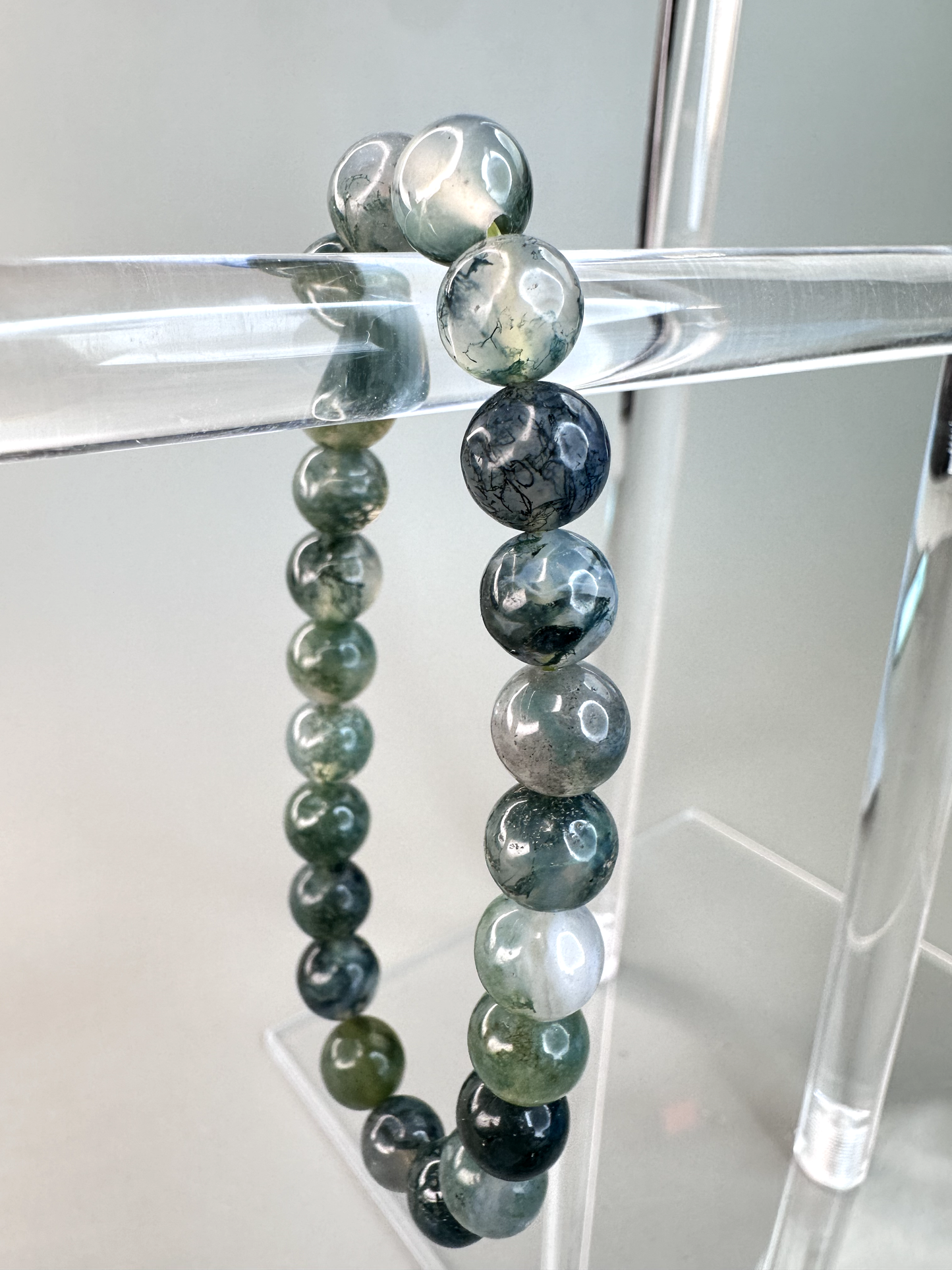 8mm Moss Agate Bracelet
