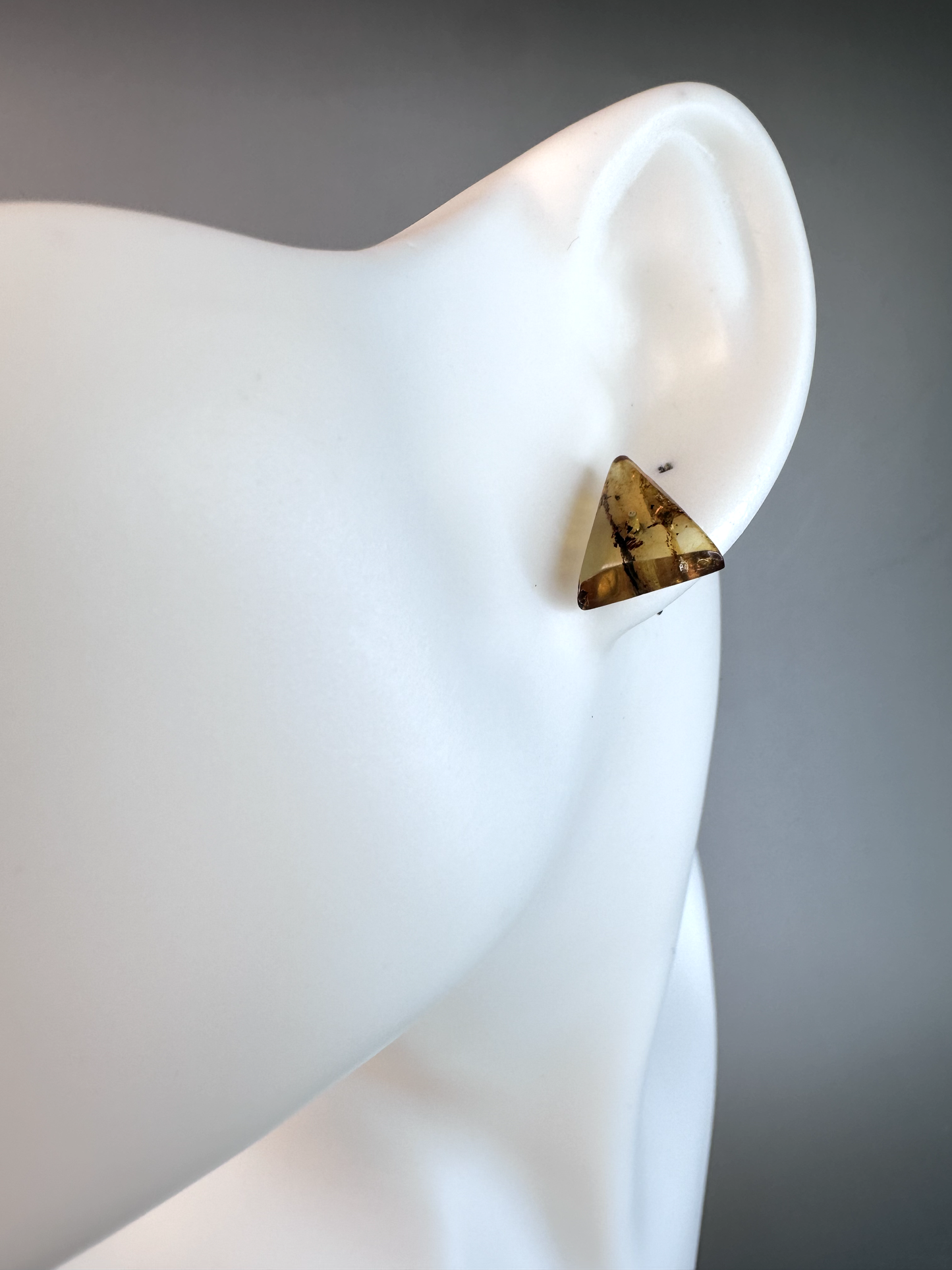 Amber Triangle Stud Earrings | S925