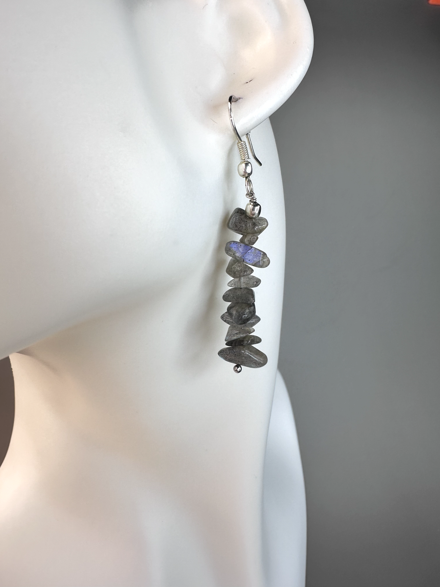 Labradorite Chip | Sterling Silver Earrings