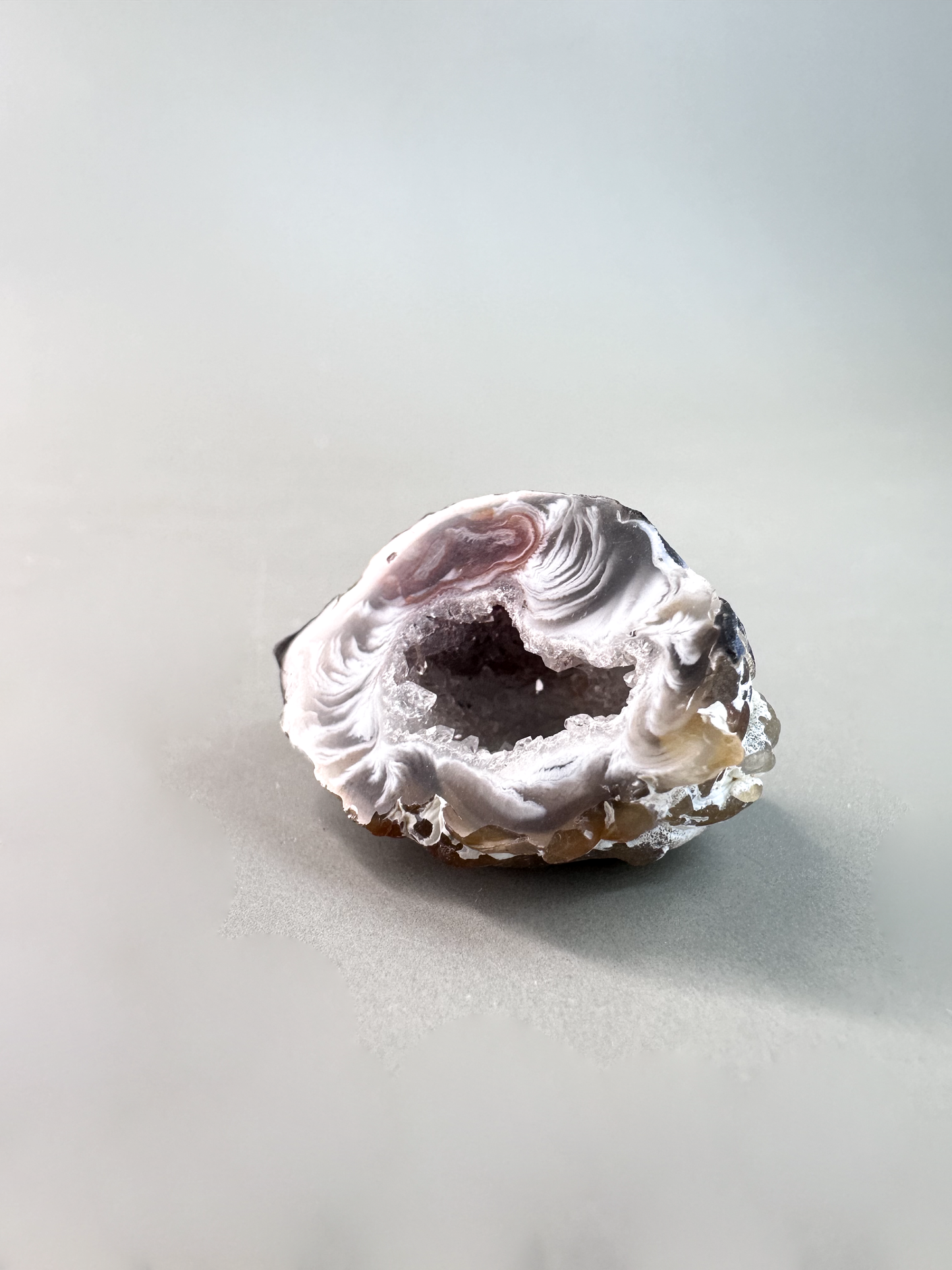 Small Oco Druzy Agate Half Geode