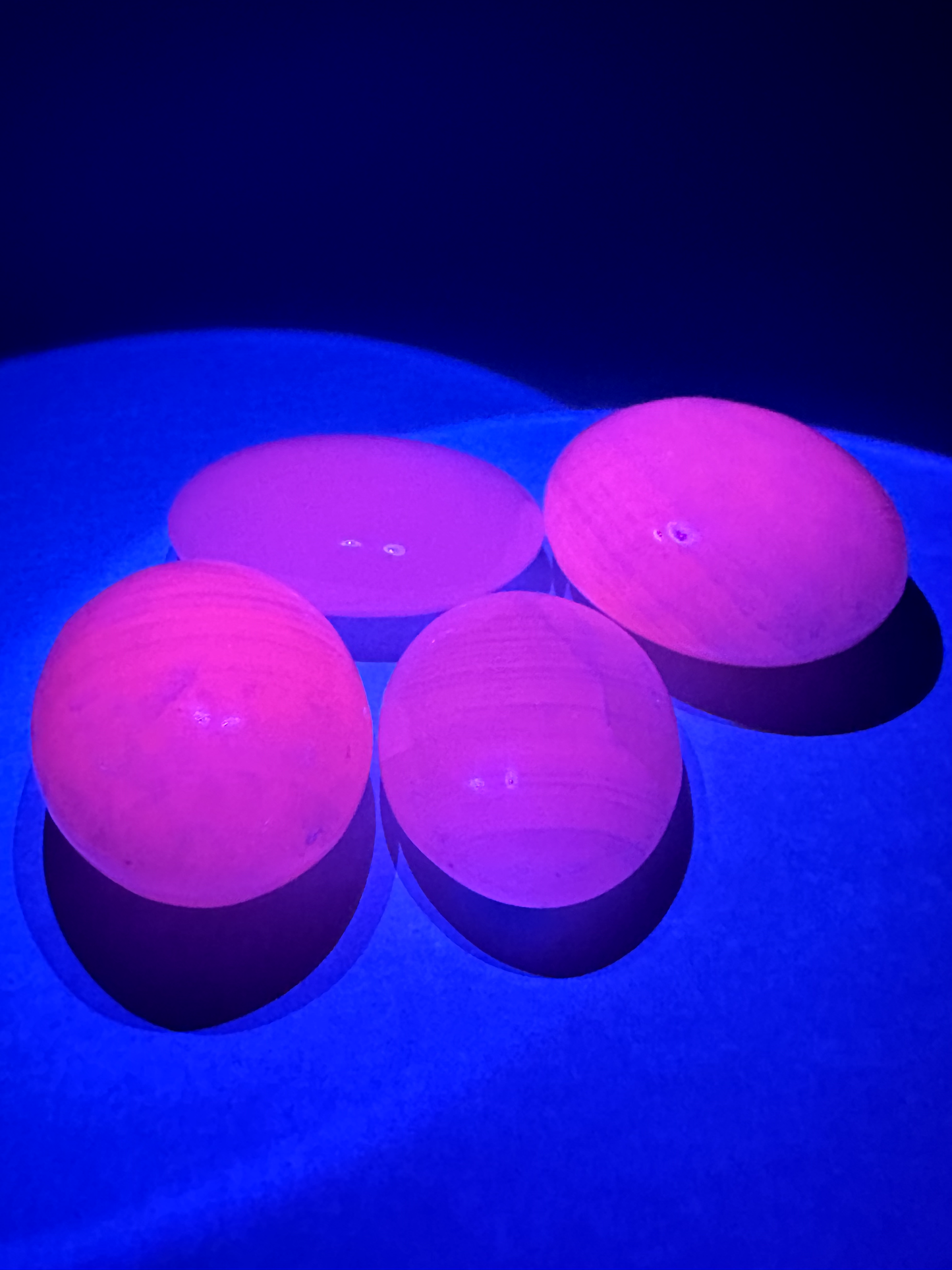 Pink Mangano Calcite Palm Stones (UV Reactive)