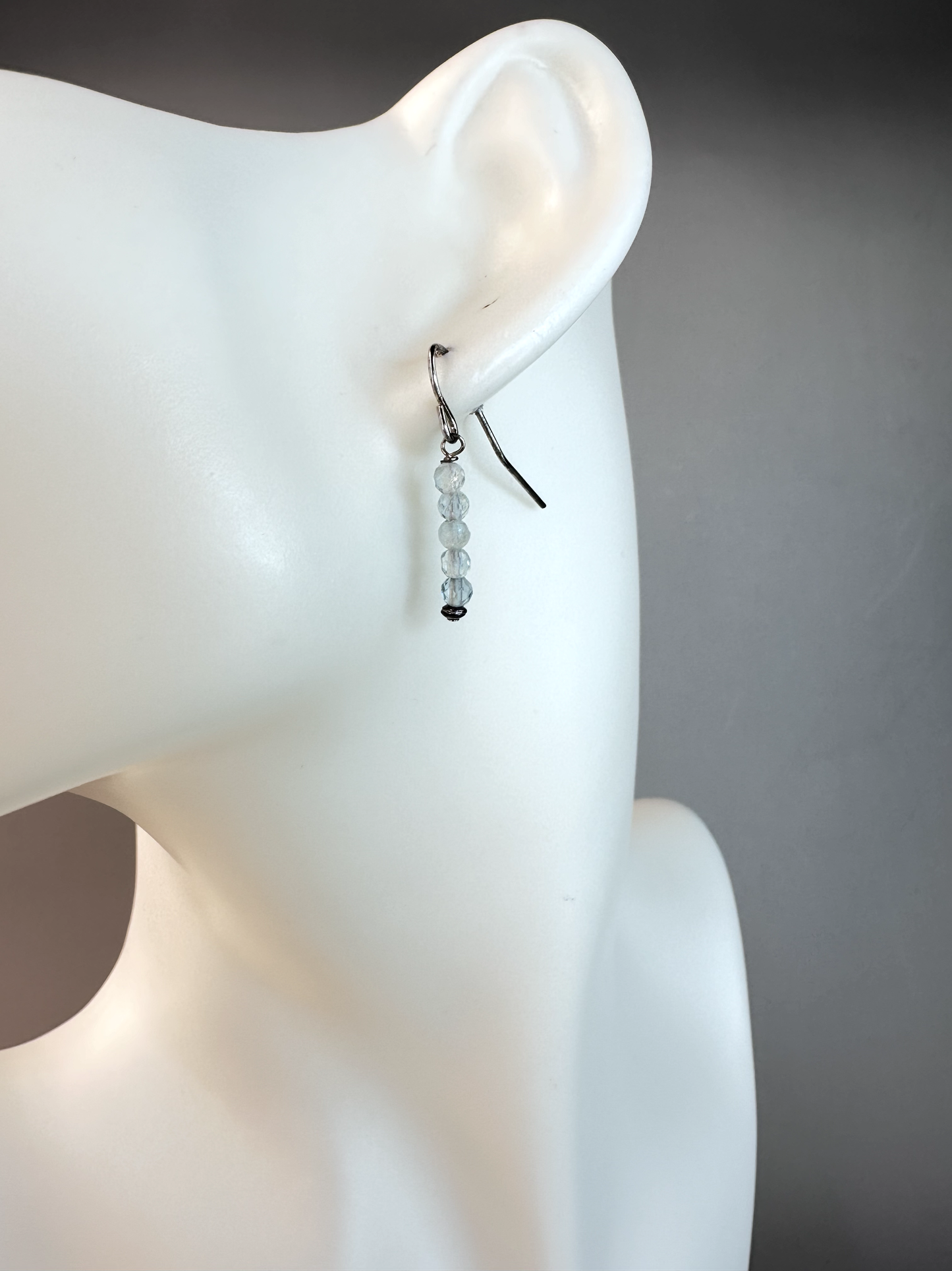 Fluorite Faceted Micro Bead | Sterling Silver Earrings