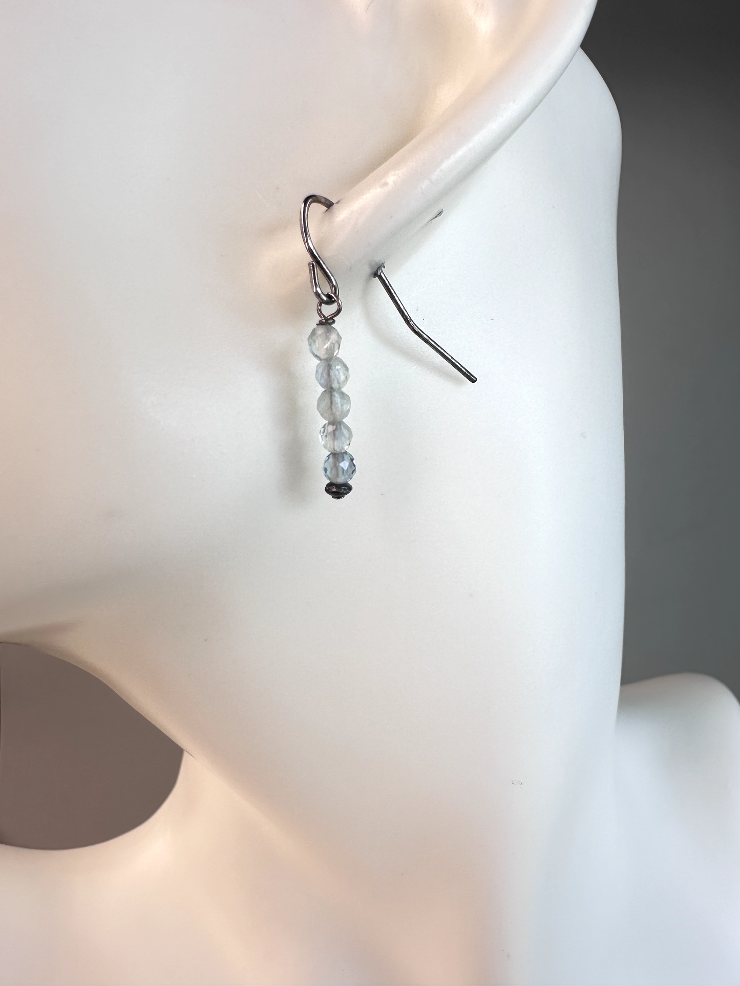 Fluorite Faceted Micro Bead | Sterling Silver Earrings