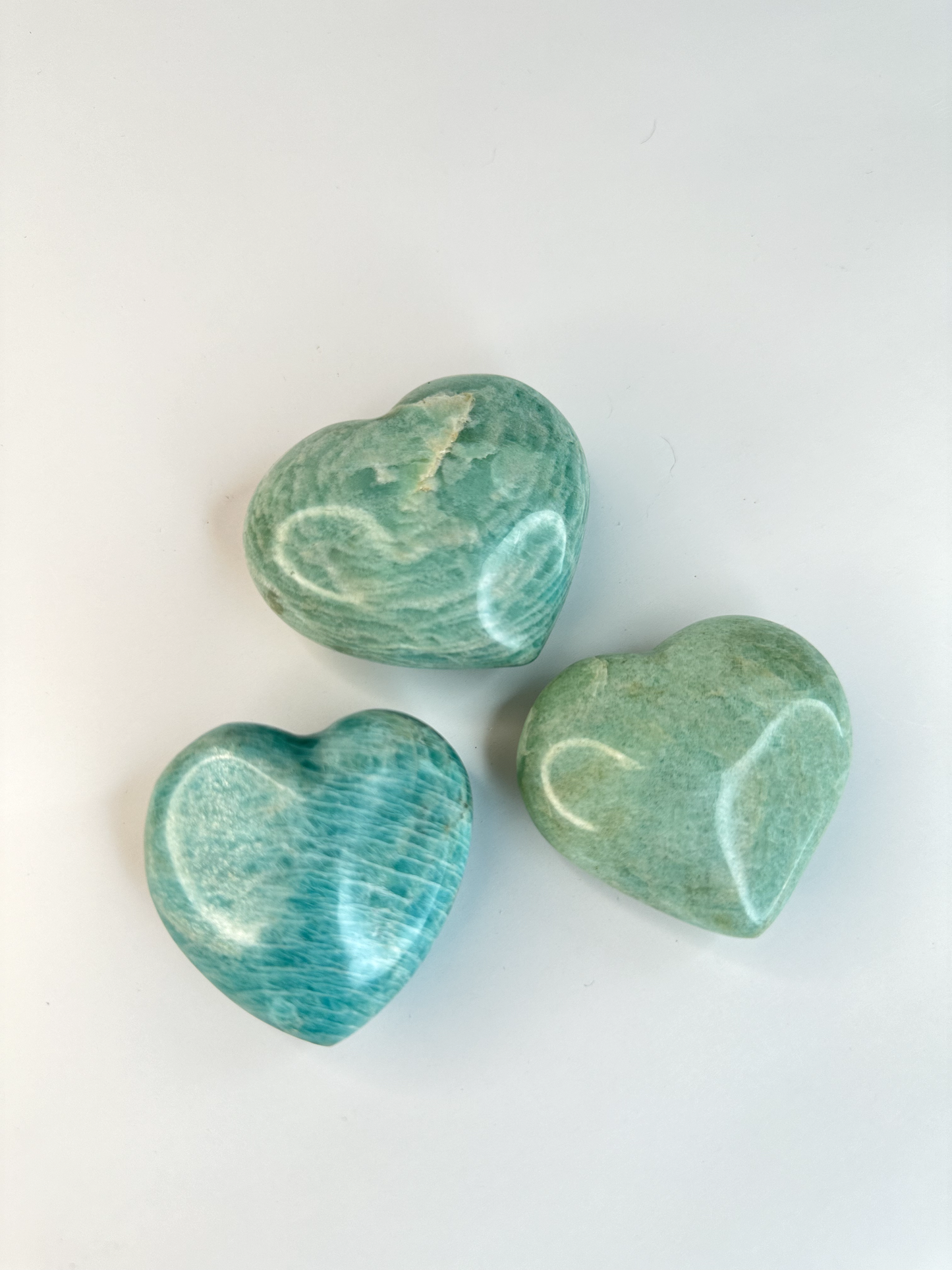 Amazonite Hearts | Flashy