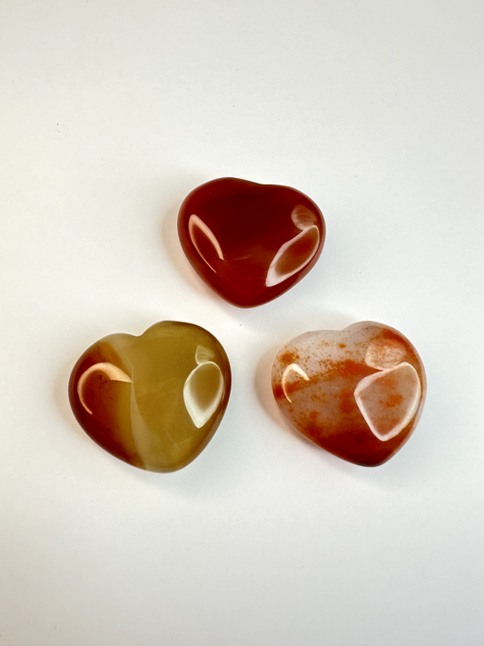 Carnelian Mini Hearts