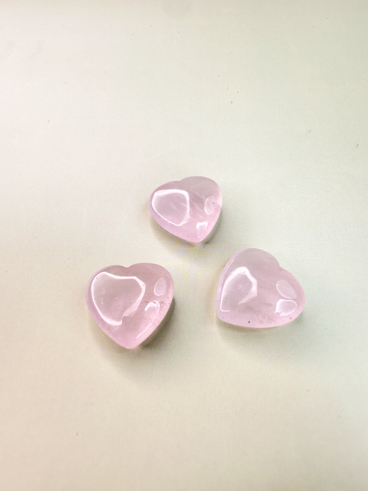 Rose Quartz Hearts *MINI* (Slight Imperfections)