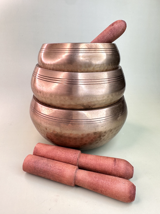 Copper Sound Bowl Set of 3