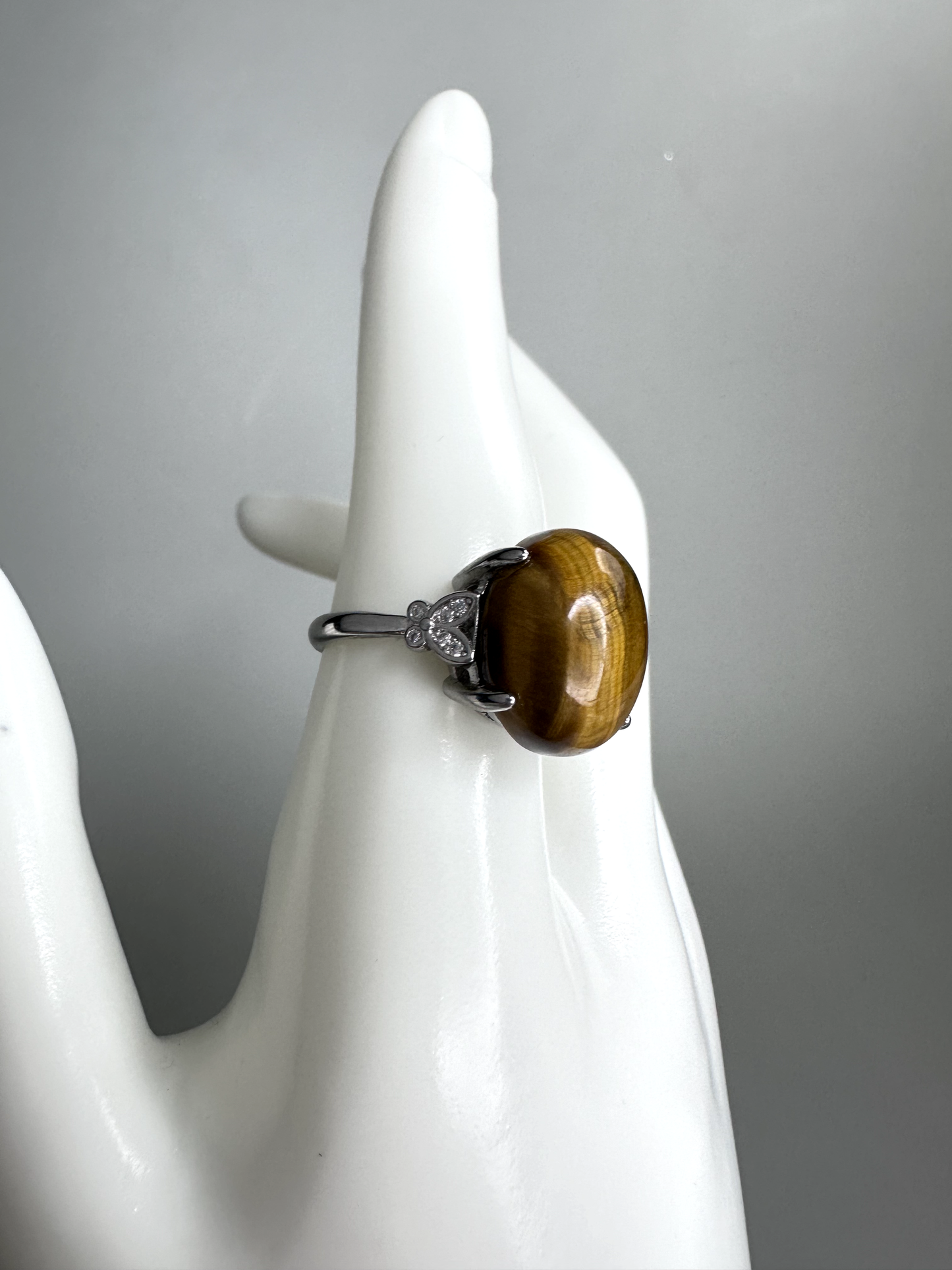 Tigers Eye Ring  | Adjustable | S925