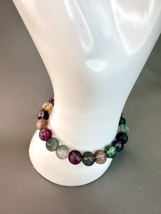 8mm Rainbow Fluorite Bracelet (High Quality)