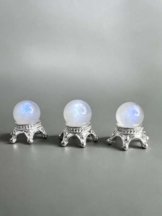 Rainbow Moonstone Mini Spheres | Flashy