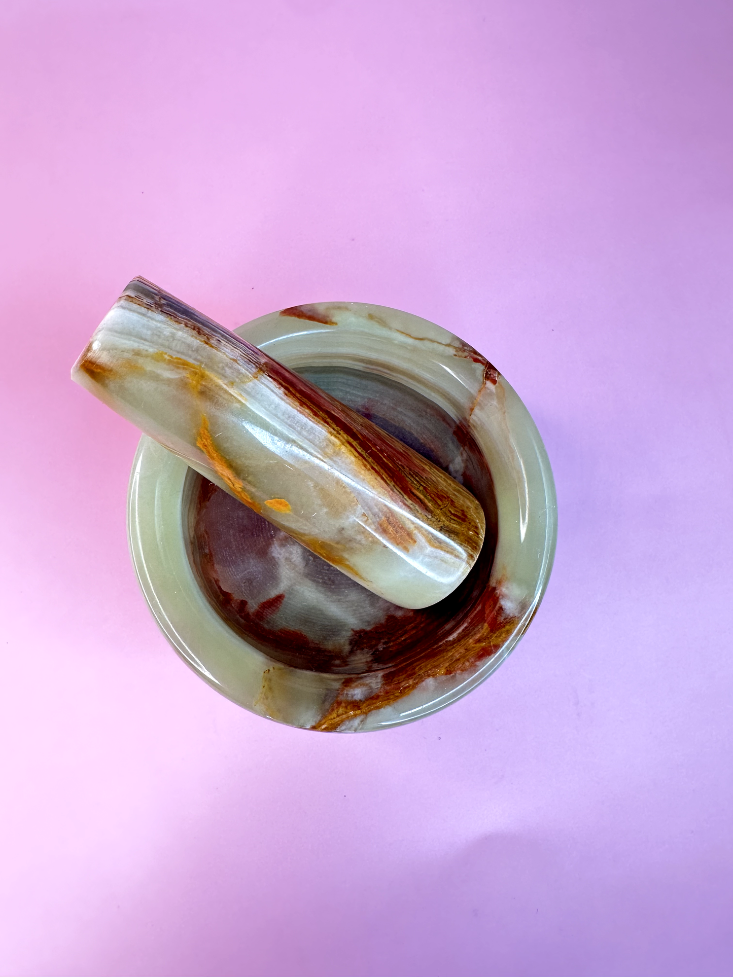 Green Onyx Mortar and Pestle