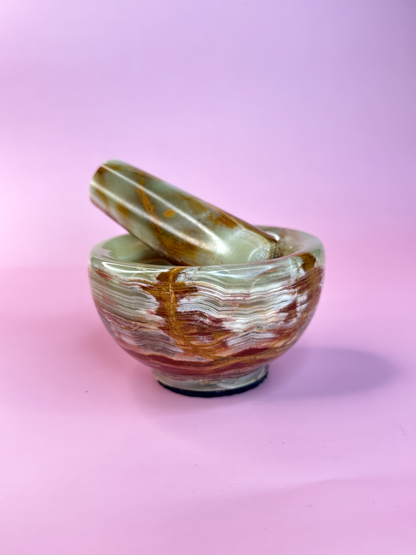 Green Onyx Mortar and Pestle