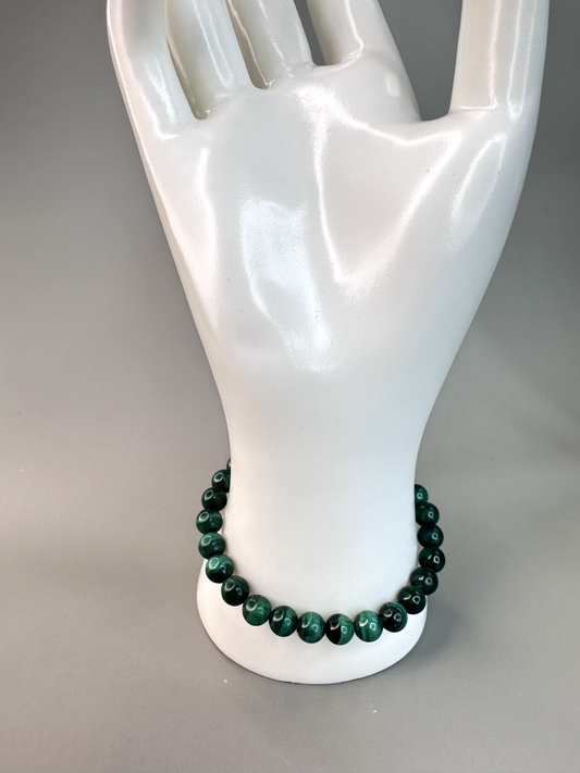 7mm Malachite Bracelet (High Quality)