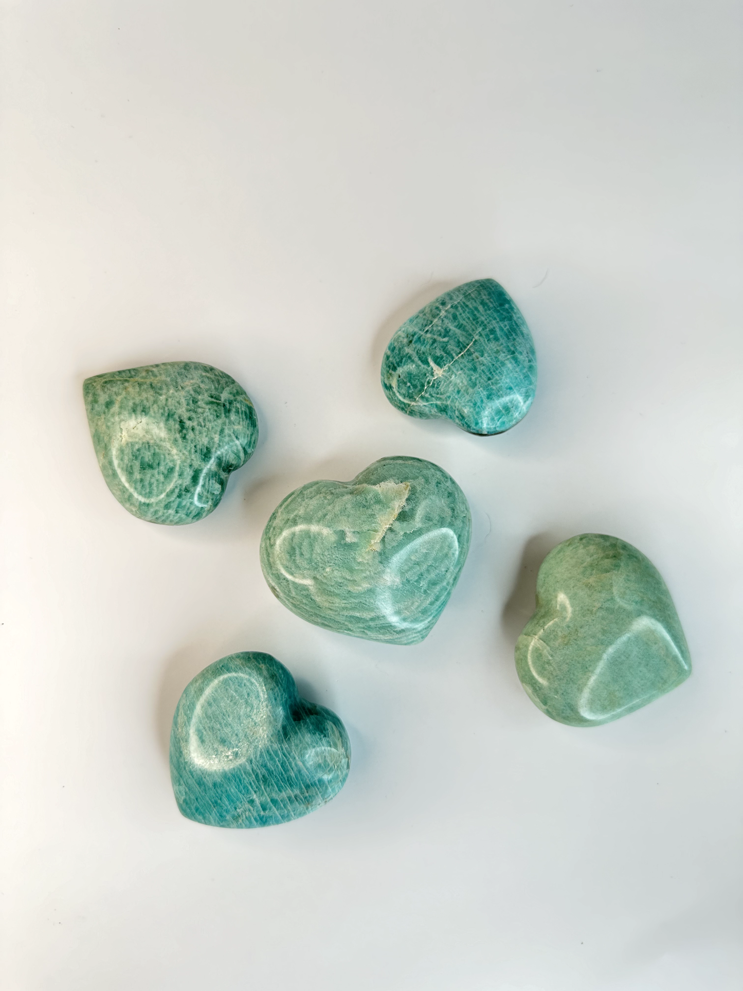 Amazonite Hearts | Flashy