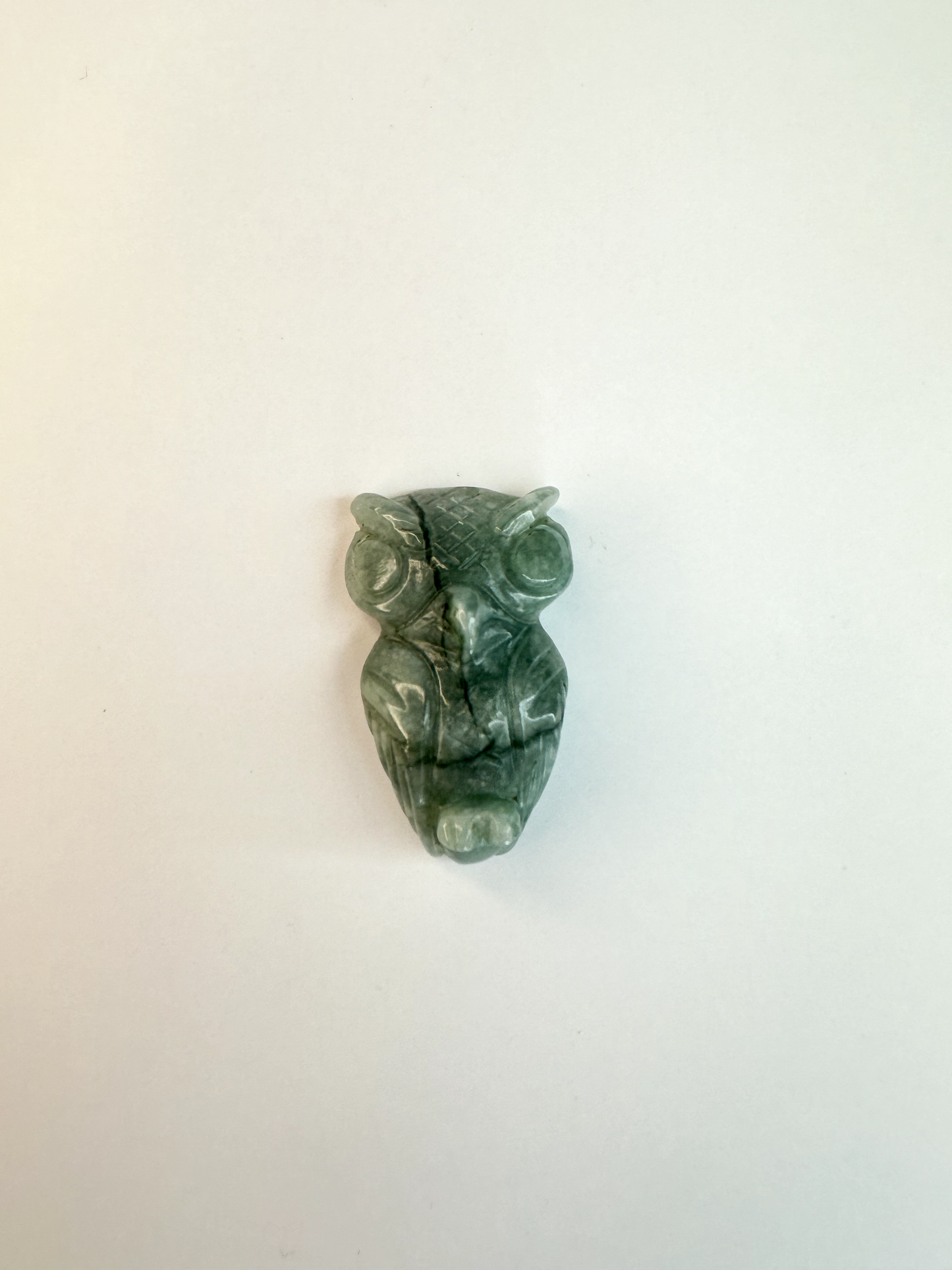 Guatemalan Jade Drilled Owl