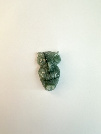 Guatemalan Jade Drilled Owl