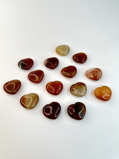 Carnelian Mini Hearts