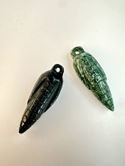 Guatemalan Jade Drilled Corn